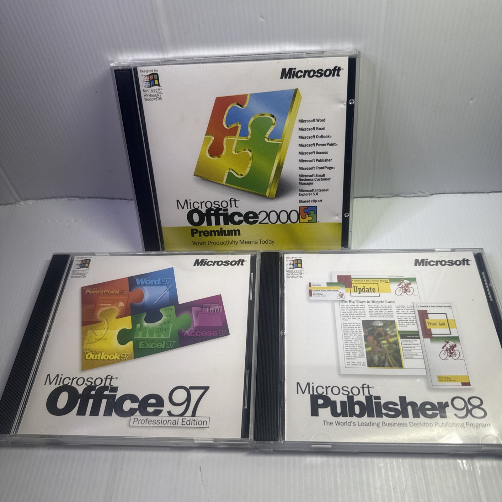 Microsoft Office 2000 Premium Publisher 98 Office 97 Disc Product Key Like New