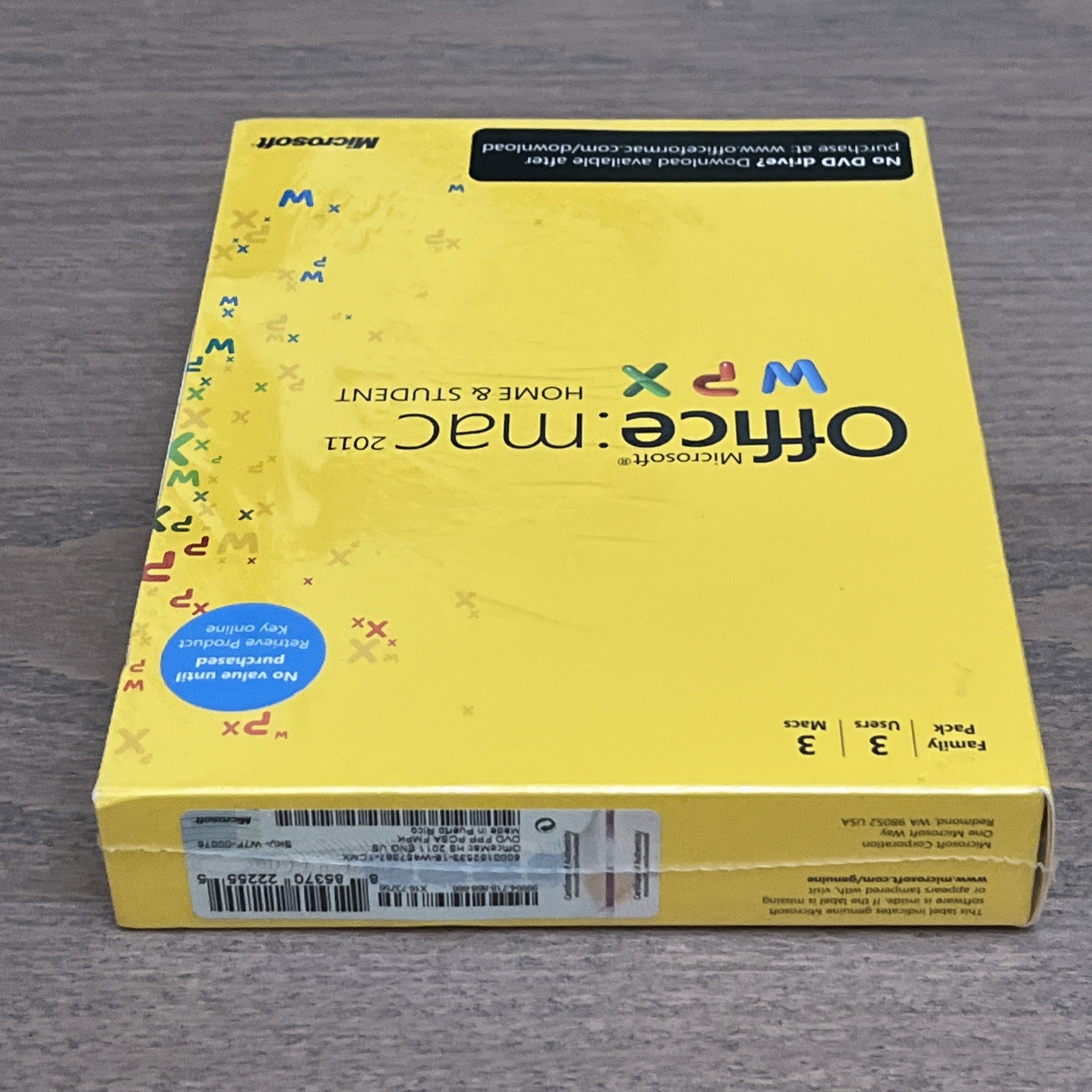 Office: Mac 2011 Home And Student Sealed