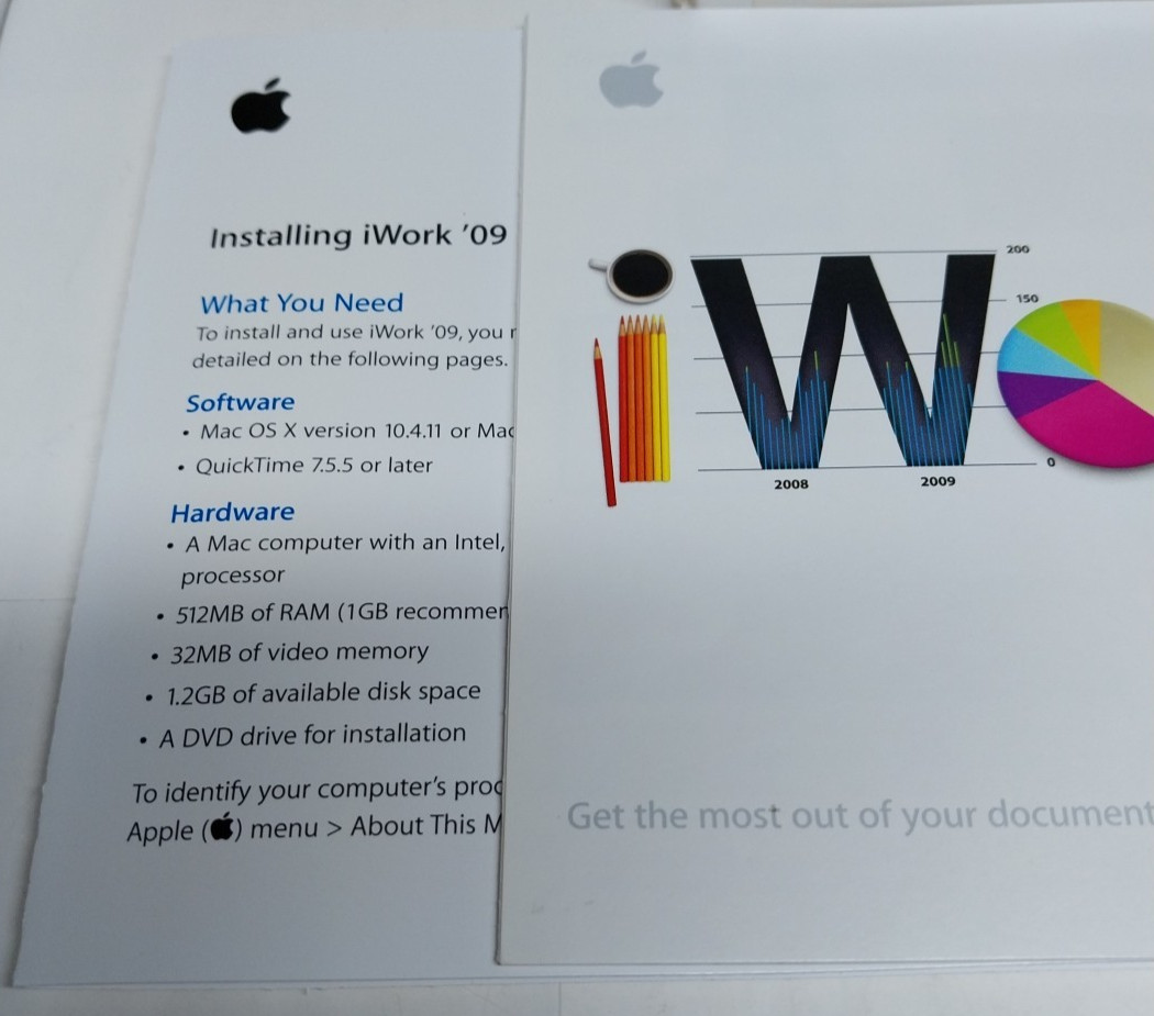 Apple iWork ’09 Retail V9.0 MB942Z/A Full Retail Version for Mac
