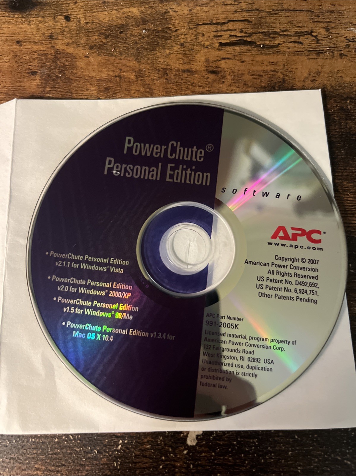 Powerchute Personal Edition 991-2005k