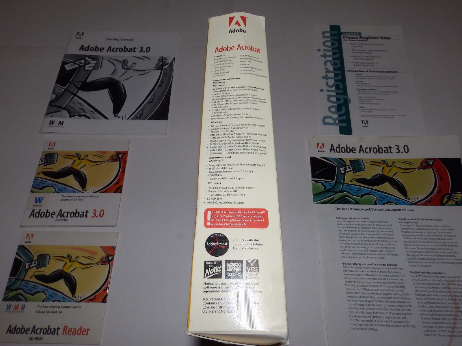 Vintage Software – Adobe Acrobat for Windows v2.0 / 2.1 / 3.0 / 4.0 / 5.0