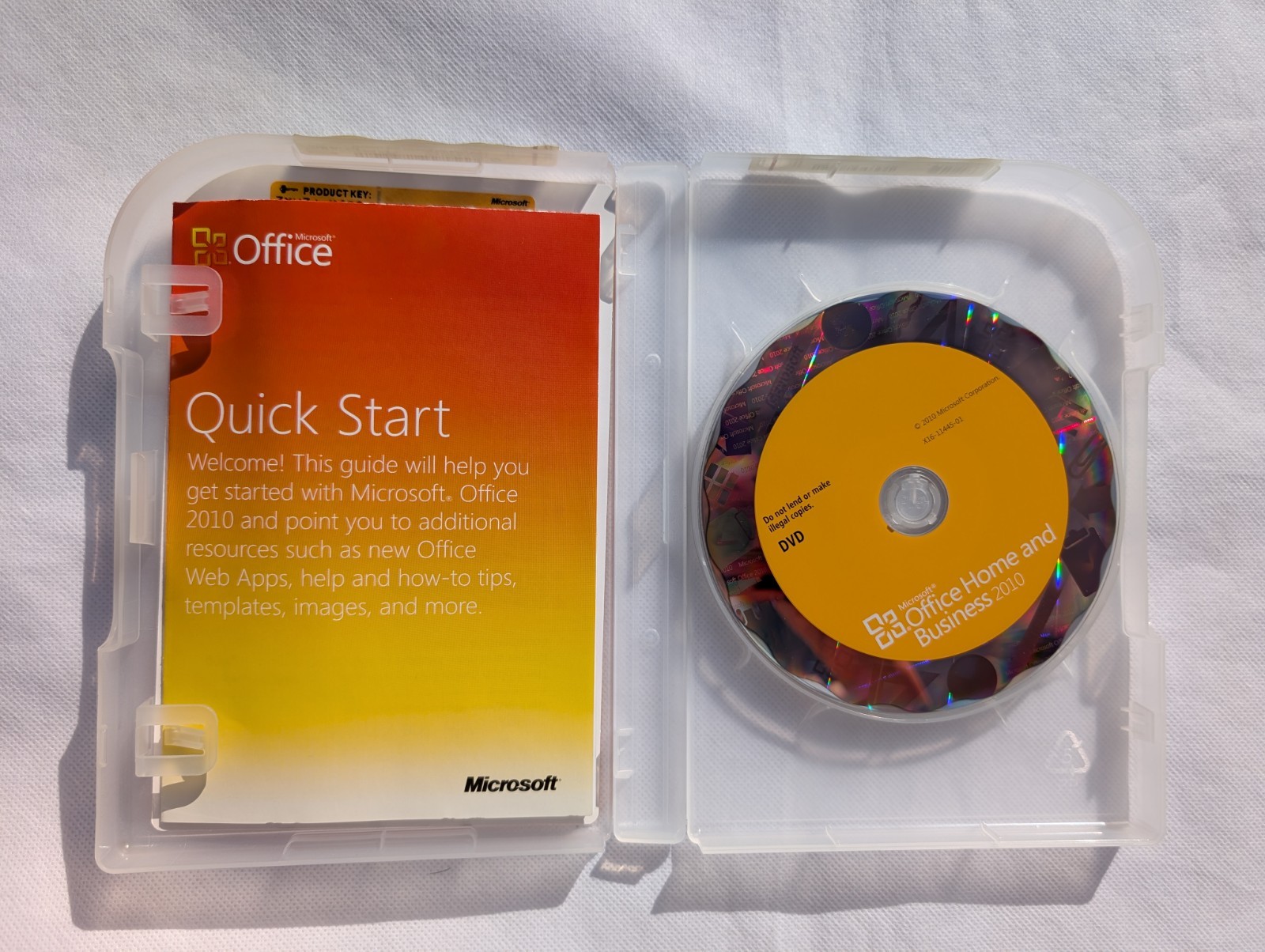 Microsoft Office Home and Business 2010 Software Disc DVD & Product Key