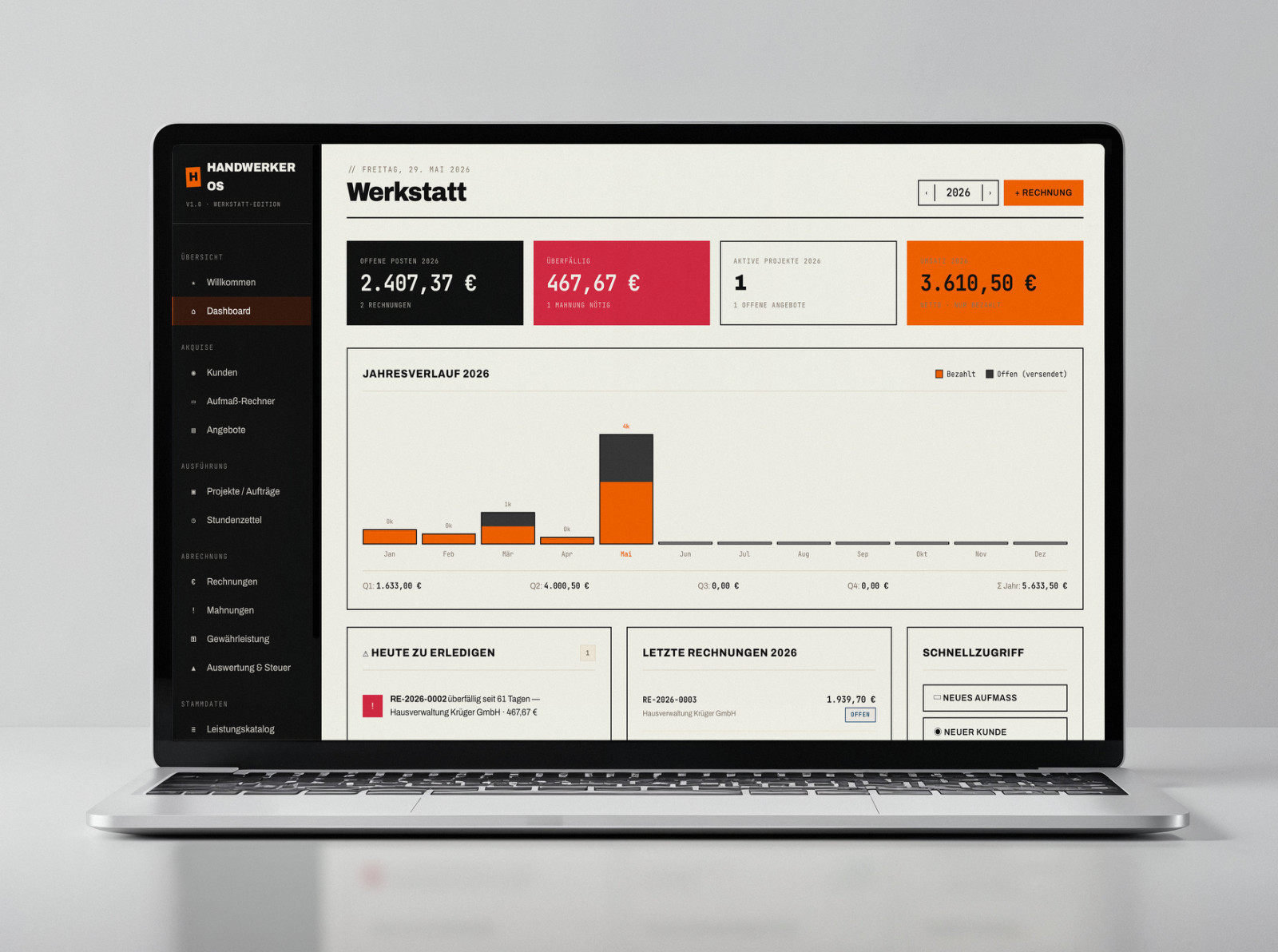 Craftsman OS – All-in-One Software | Measurement, Invoices, Timesheets & Customers