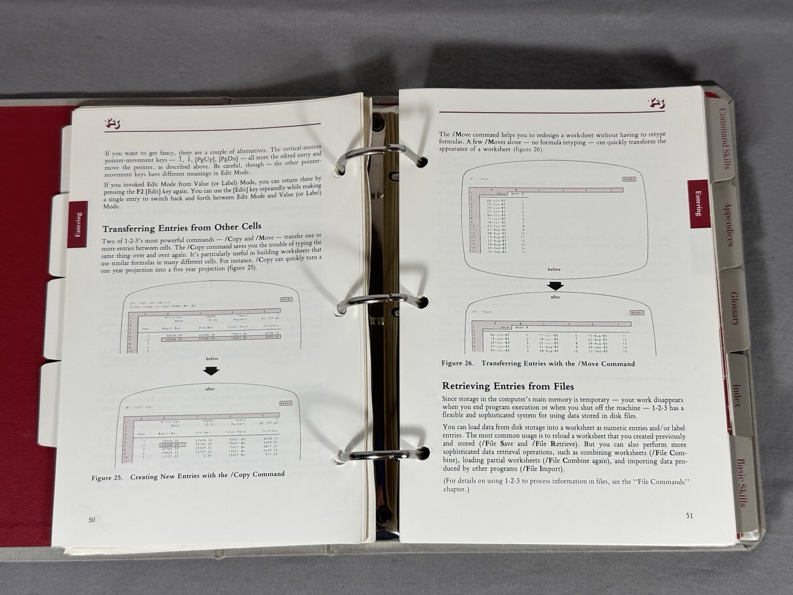 Vintage Lotus 1-2-3 Release 1A User Manual Binder with Floppy Disks IBM XT PC