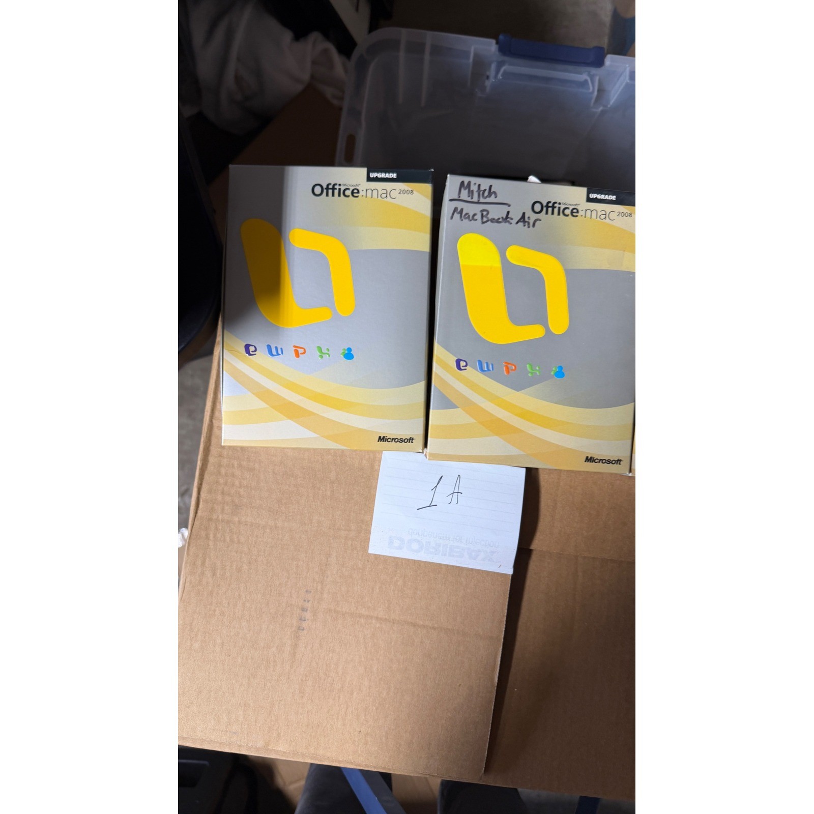 Lot of 5 Microsoft Office Mac 2008 Upgrade Software Boxeswith Discs X13-85391-02
