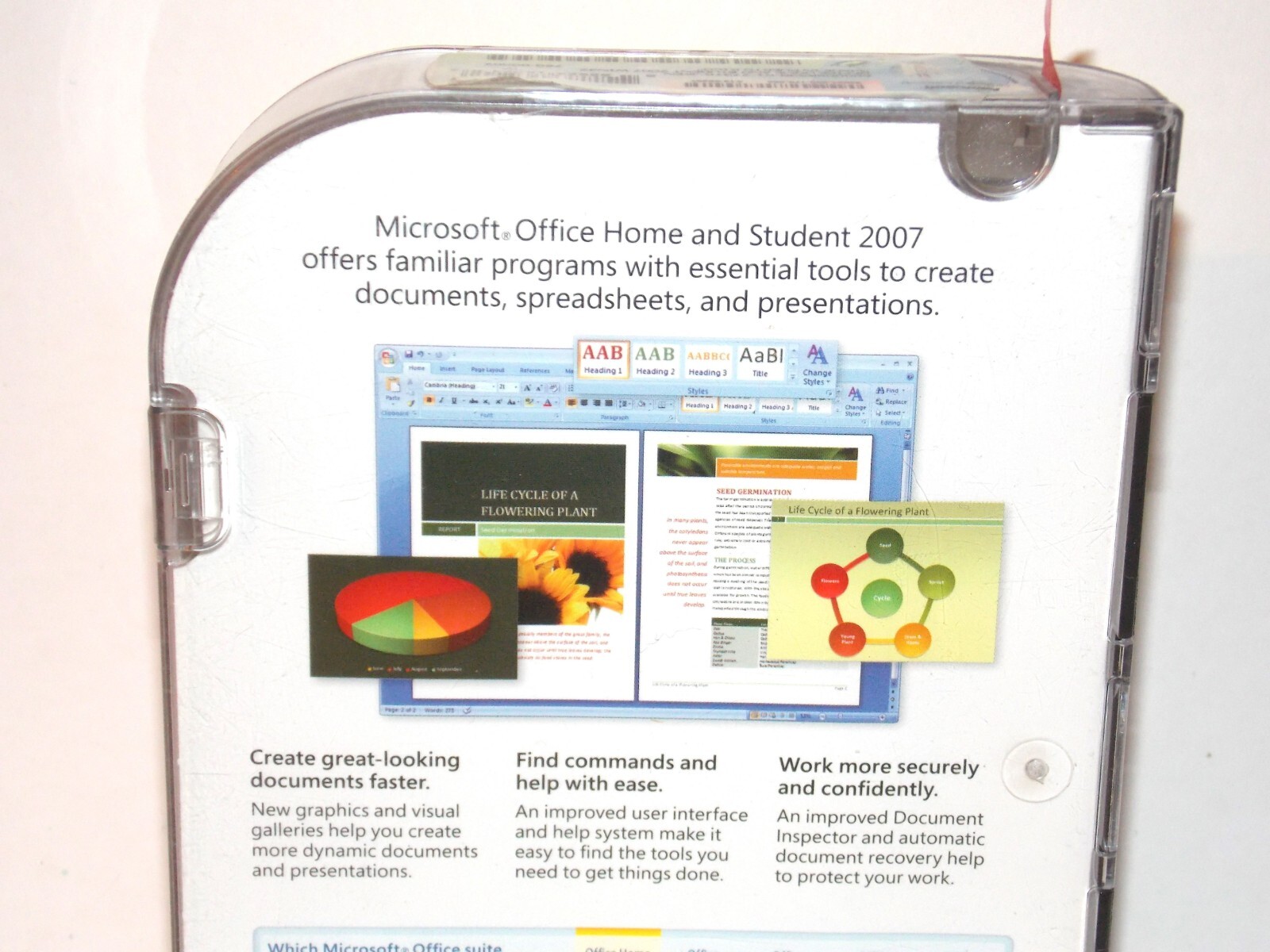 Microsoft Office 2007 Home and Student Disc In Original Case With Product Key