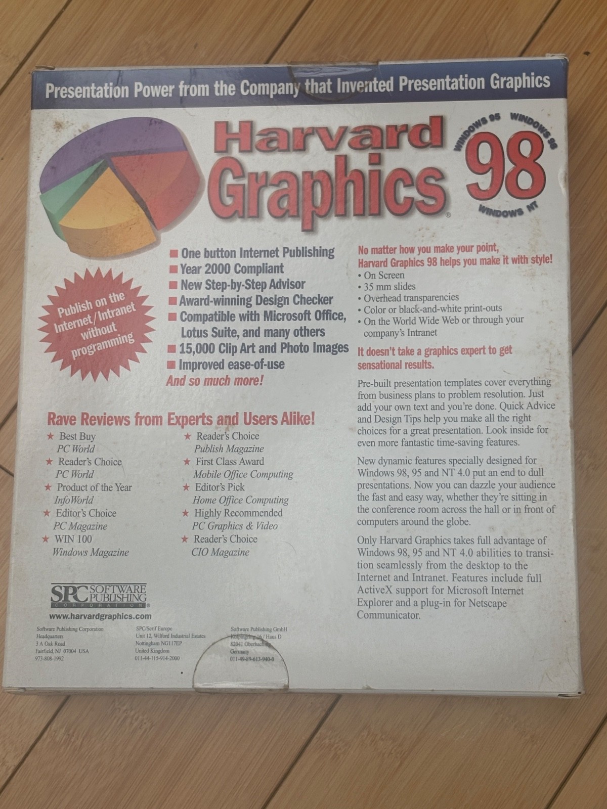 1998 HARVARD GRAPHICS WINDOWS 95 98 NT EFFECTIVE PRESENTATIONS FAST EASY SEALED