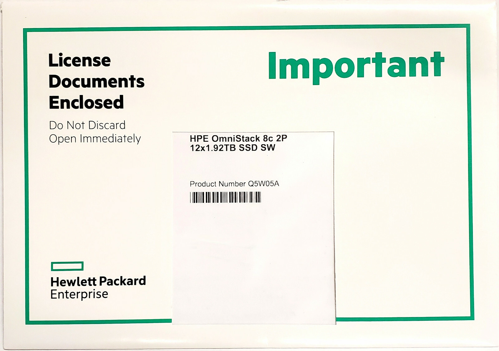 HPE OmniStack for DL380 Gen9 Simplivity 8c 2-processor 12×1.92TB SSD License LTU