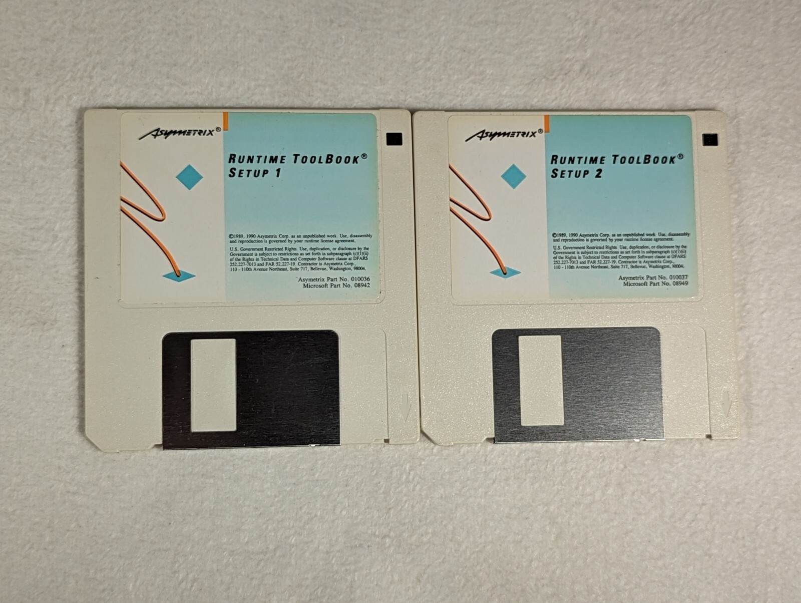 Vintage 1990 Asymetrix Runtime ToolBook PC Program 3.5″ Floppy Disks