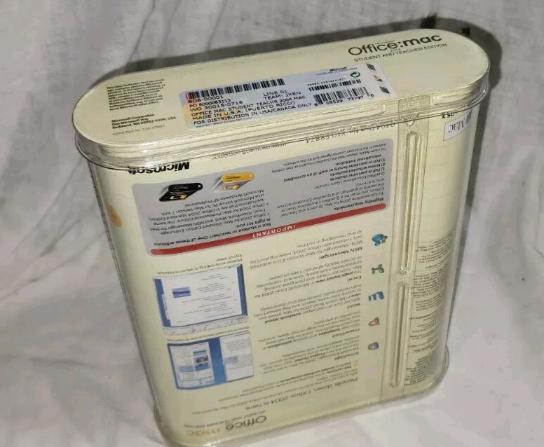 Office Mac 2004 Student Teacher Edition With Product Key Original Case