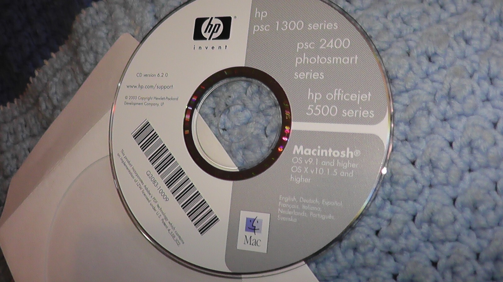 hp invent psc 1300 series 2400 photosmart macintosh mac disc officejet 5500