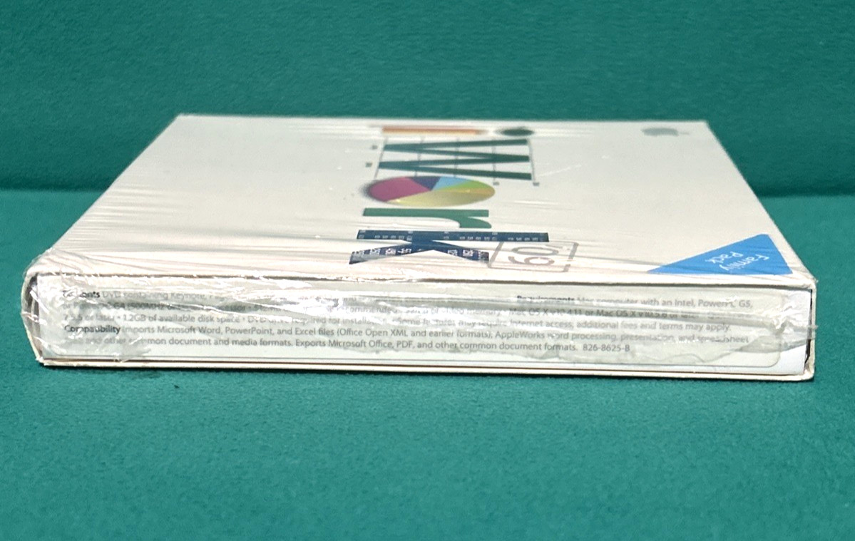 Apple iWork 09 Family Pack for Mac Pages Numbers Keynote Complete
