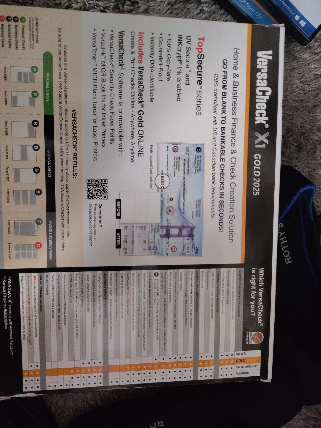 VersaCheck X1 Gold 2025 Online Gold Subscription Bundle