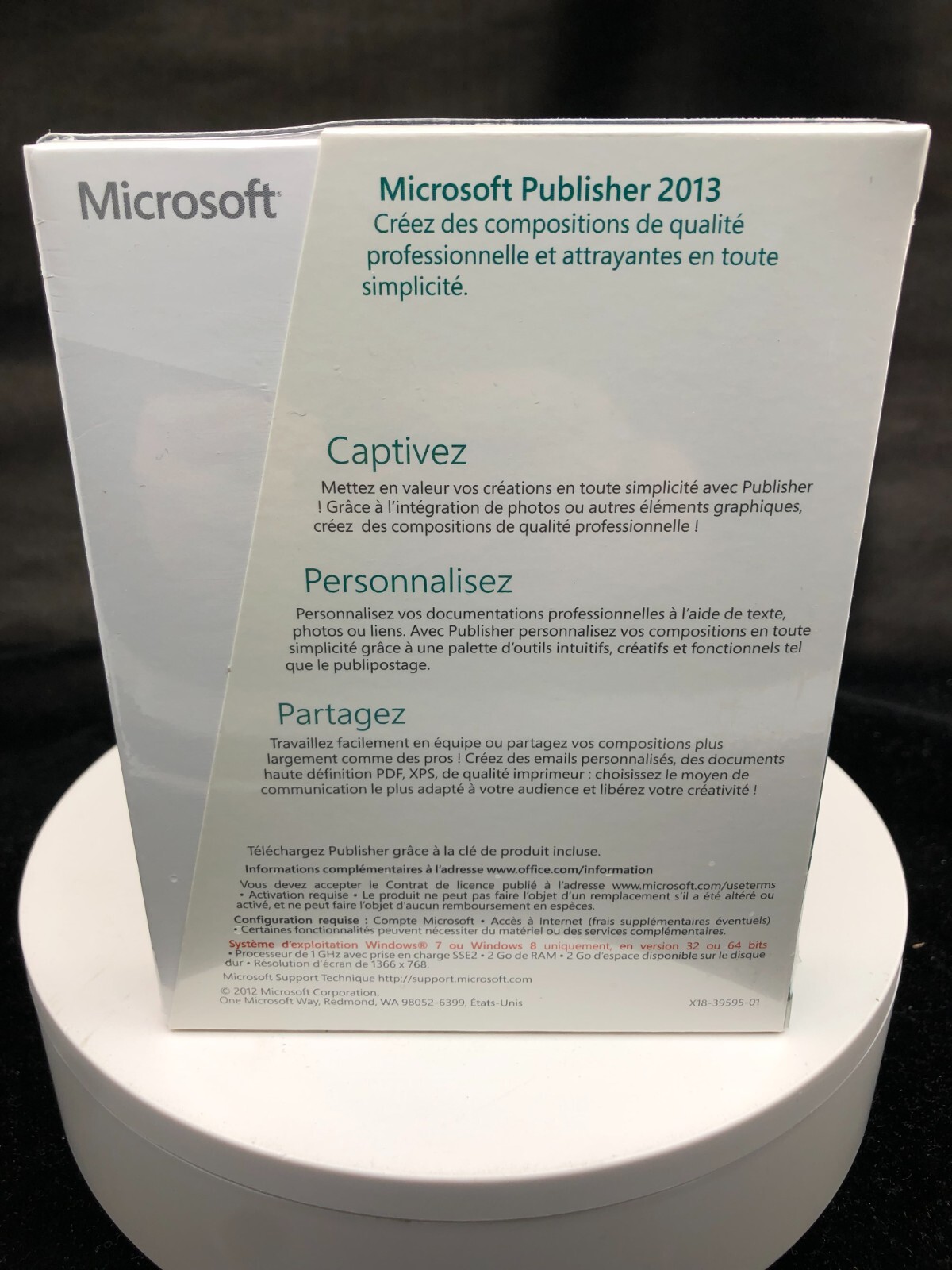 Brand New Microsoft Publisher 2013 (French) Product Key Card | 164-06991