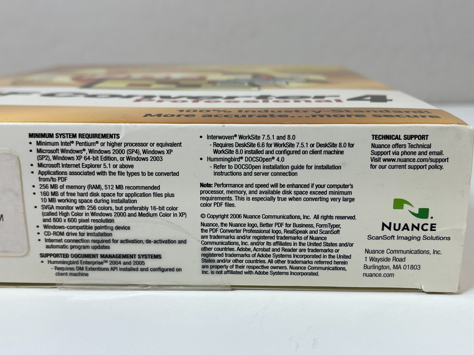 Nuance Scansoft PDF Converter Professional 4 PC Software Brand New in Big Box
