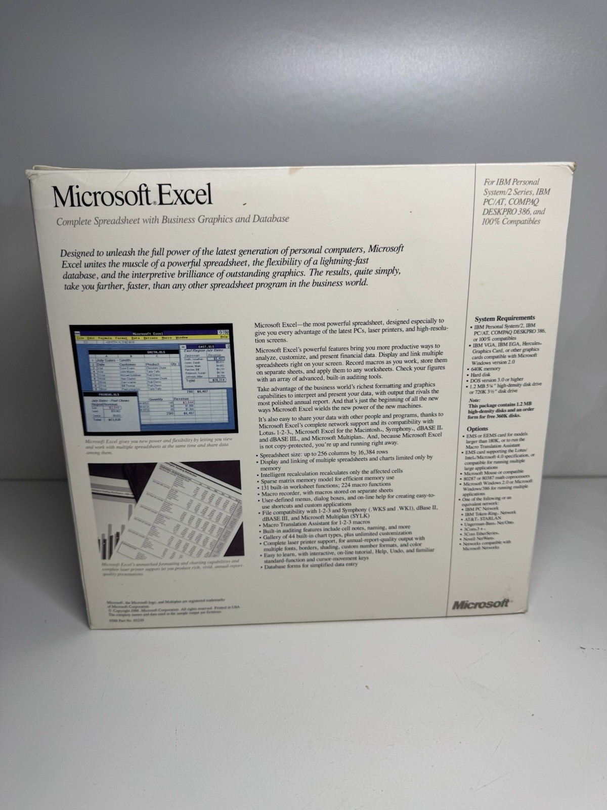 Microsoft Excel for Windows 3.5″ Floppy, 1988 Vtg New Unused