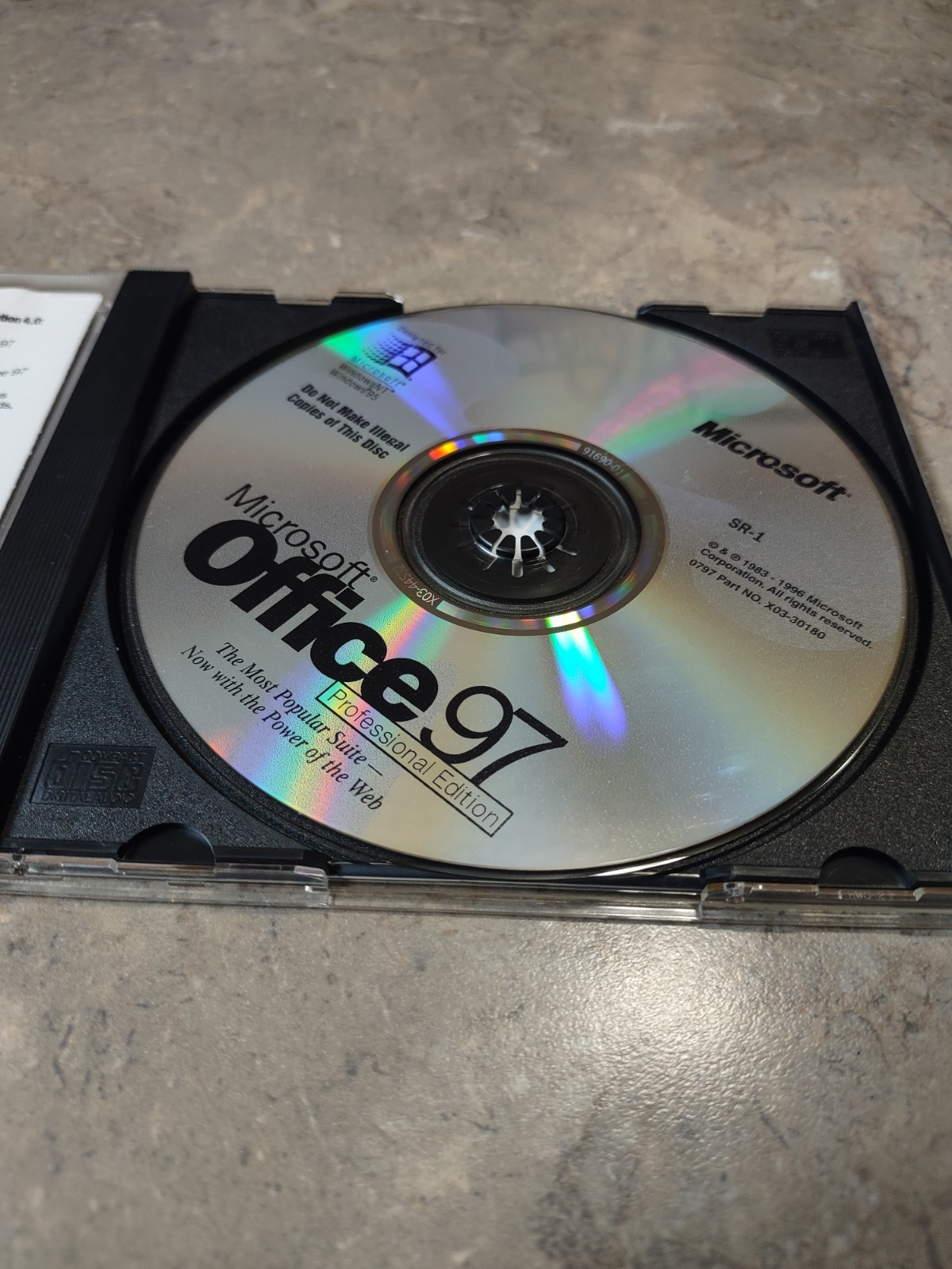 Microsoft Office 97 Professional Edition CD w/ Product Key Vintage Windows 95