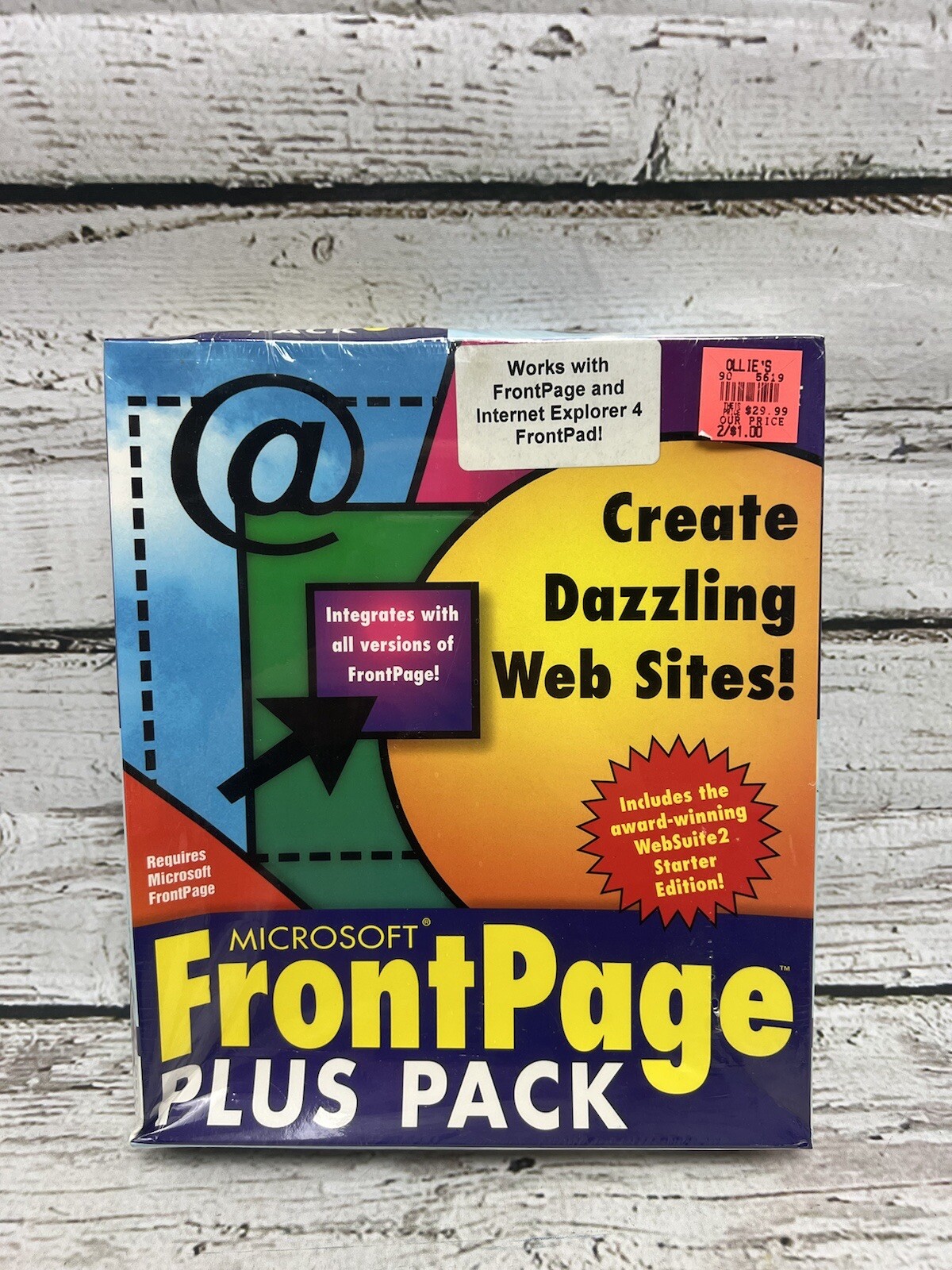 VTG Microsoft Front Page Plus Pack 1997 Create Websites Macmillan – Brand New