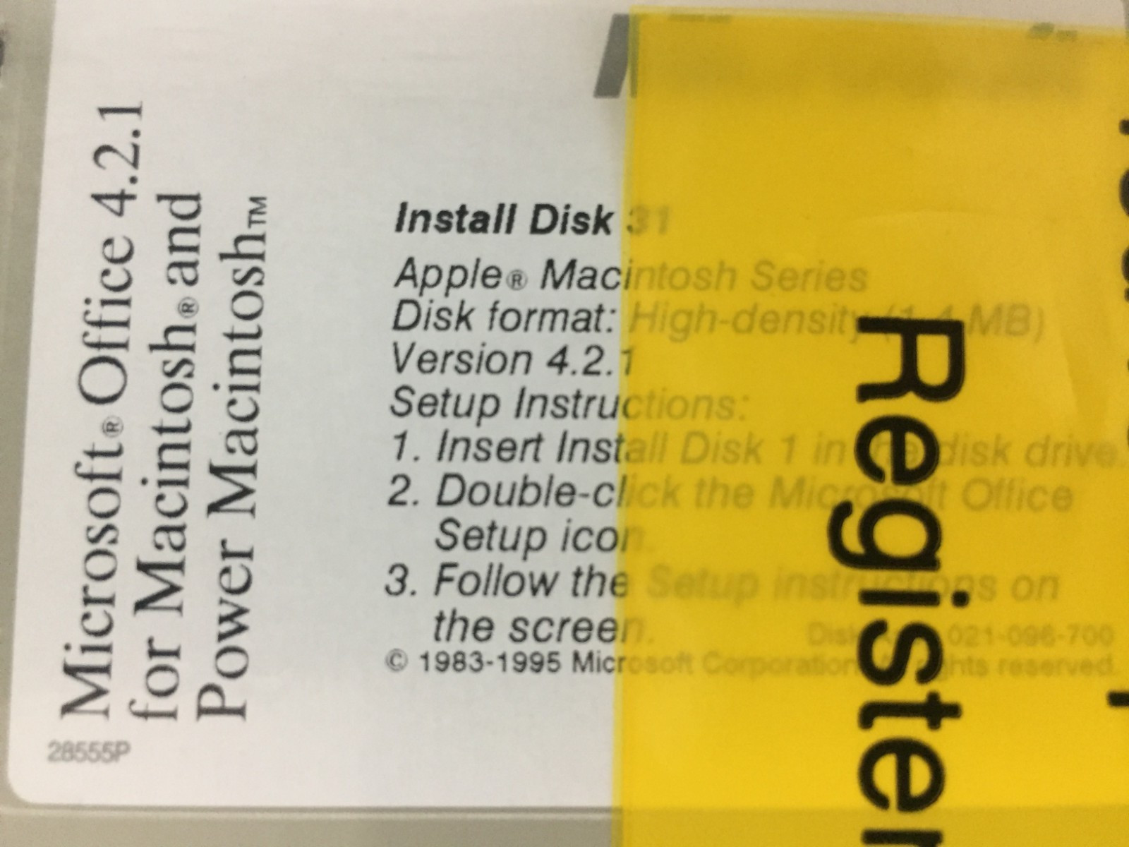 Unopened Microsoft Office 4.2.1 Apple Power Macintosh 34 disks , 1995