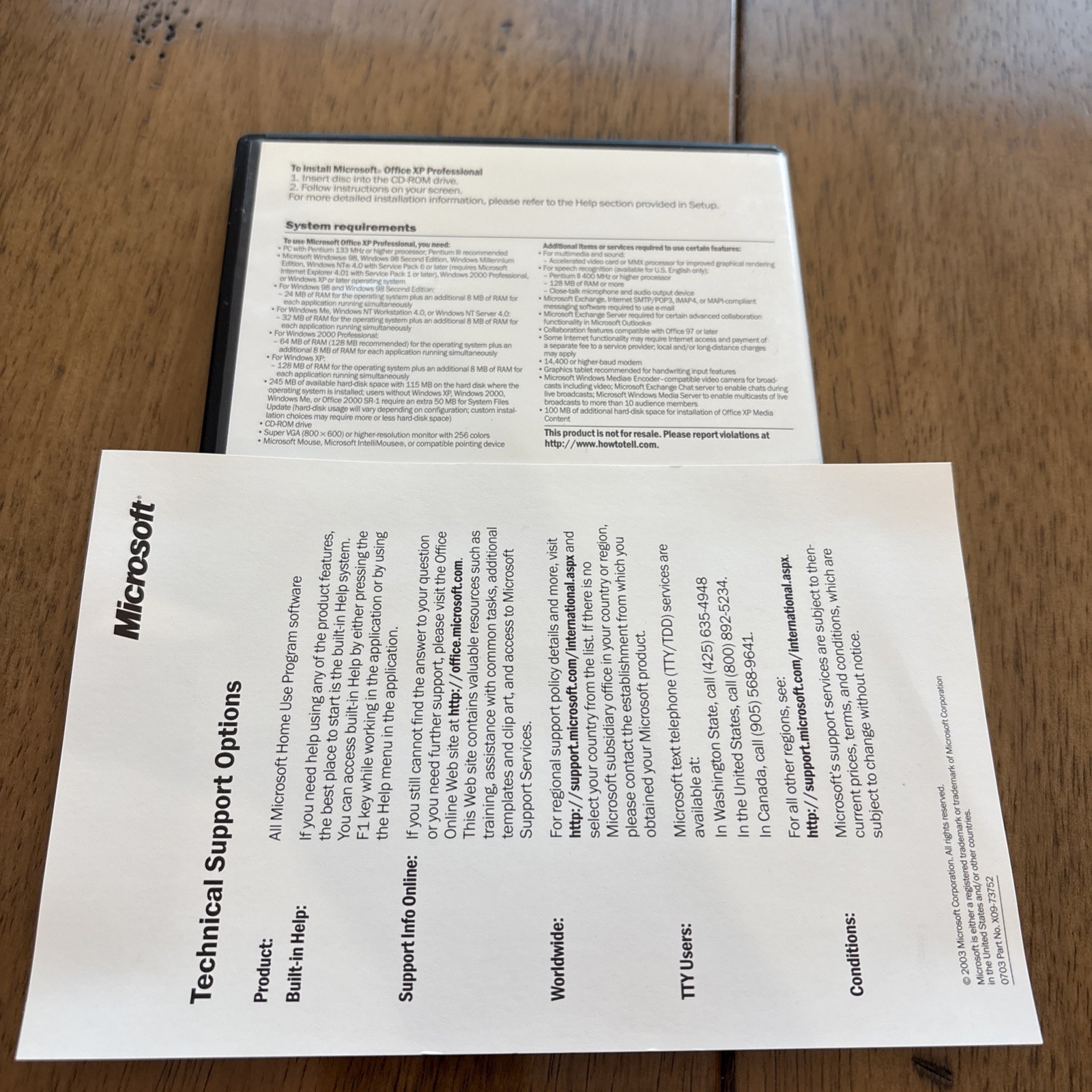 MICROSOFT OFFICE XP Professional Home Use License 2002 Version W/KEY