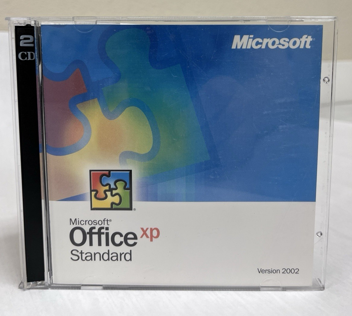 Microsoft Office XP Standard 2002 2-CD Set for Windows English with Product Key