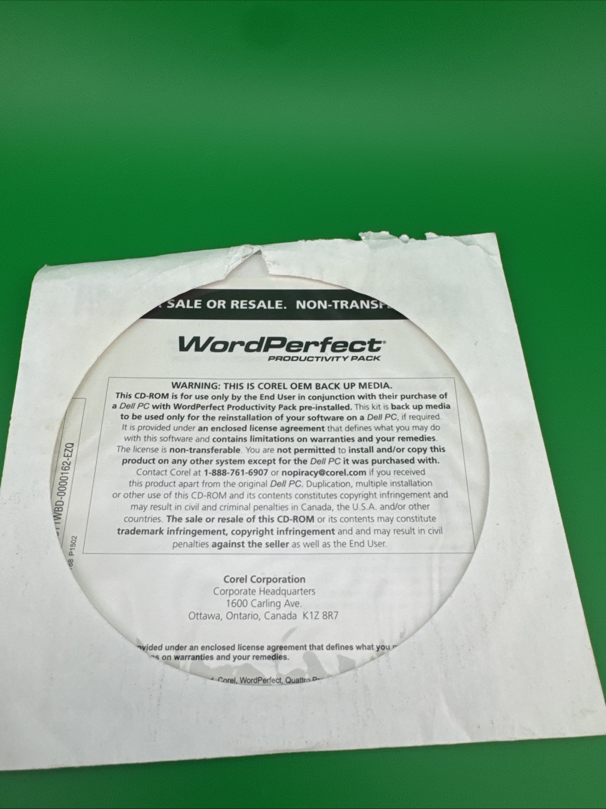 2003 2004 Corel WordPerfect Productivity Pack 0J1894 980298