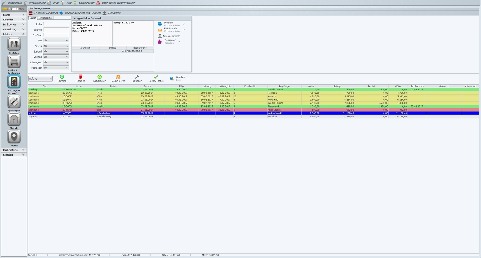 Painting software, craftsman software, invoice program for painters, software painters