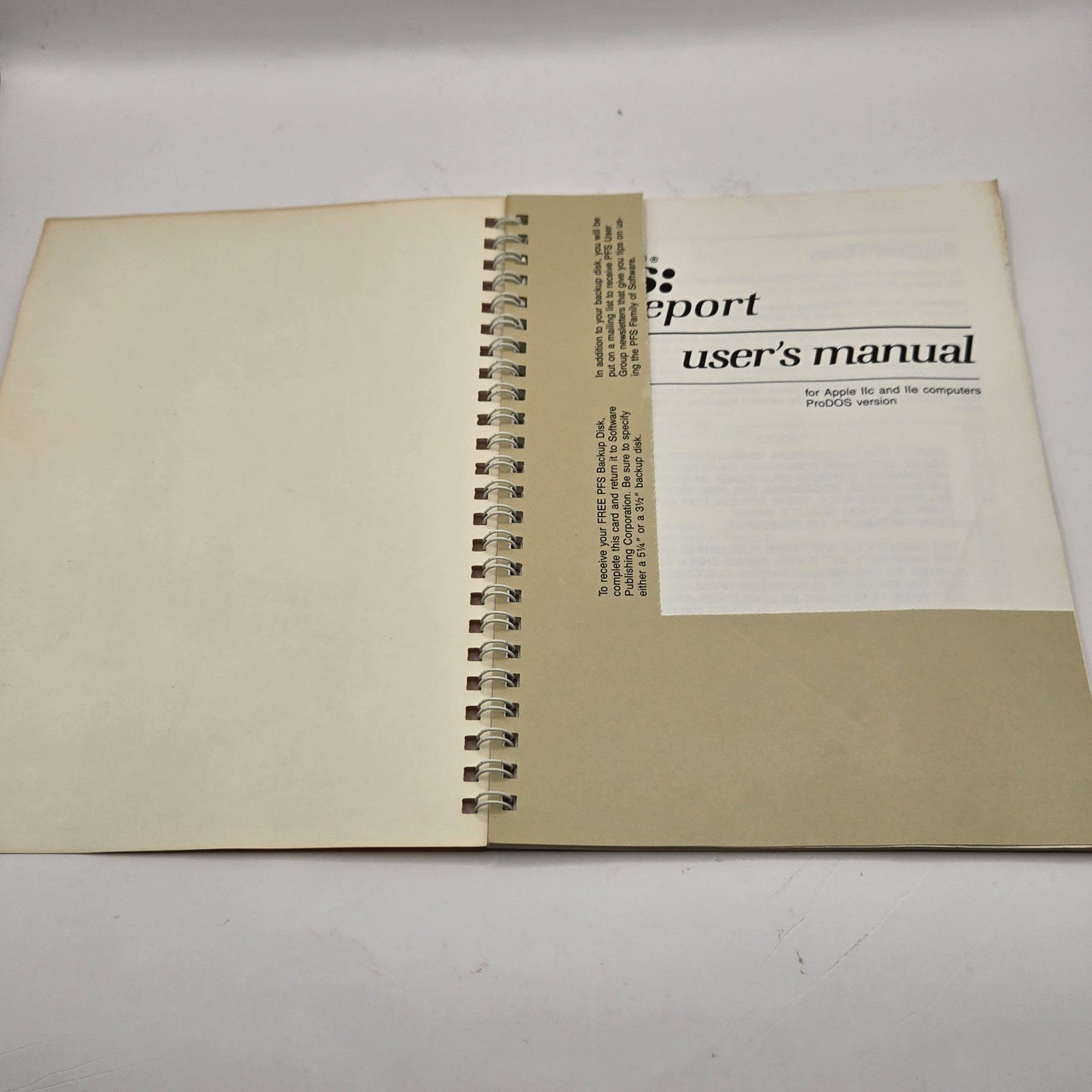 Vintage 1980s PFS: Write File Report Plan Software For Apple IIc/IIe ProDOS
