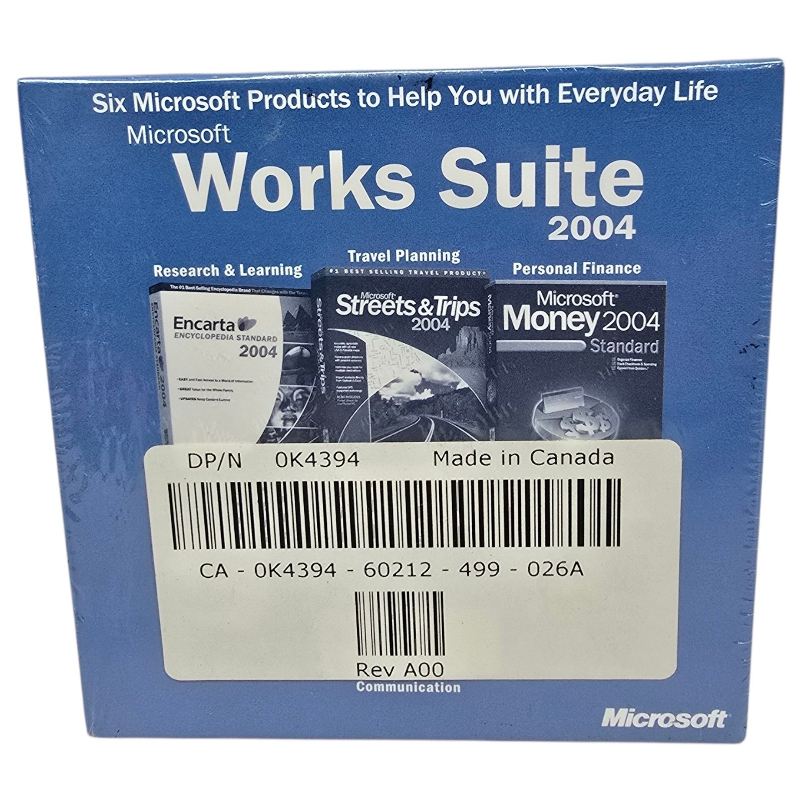 NEW SEALED Microsoft Works Suite 2004 DVD-ROM PC