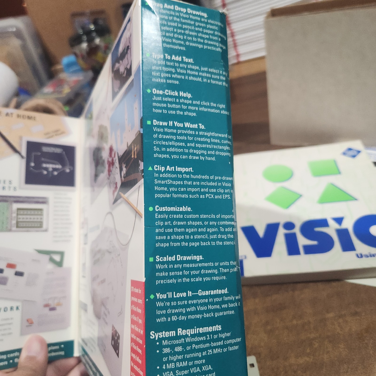 Vintage 1994 Visio Home 3.0 Windows Shape Ware Drag & Drop Drawing Software