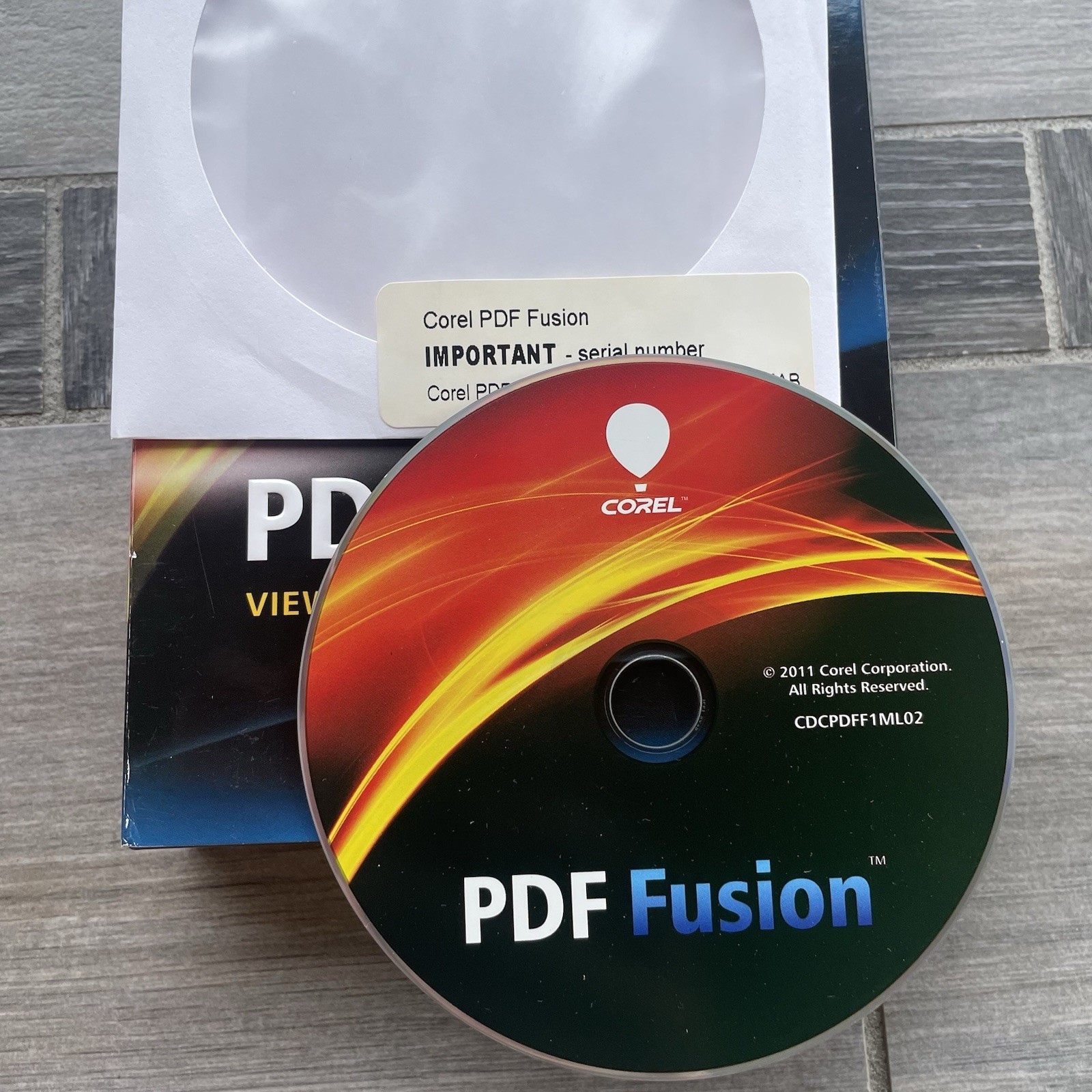 Corel PDF Fusion Software Disc w/Serial Number CPDFF1ENMB Edit View Create PDFs