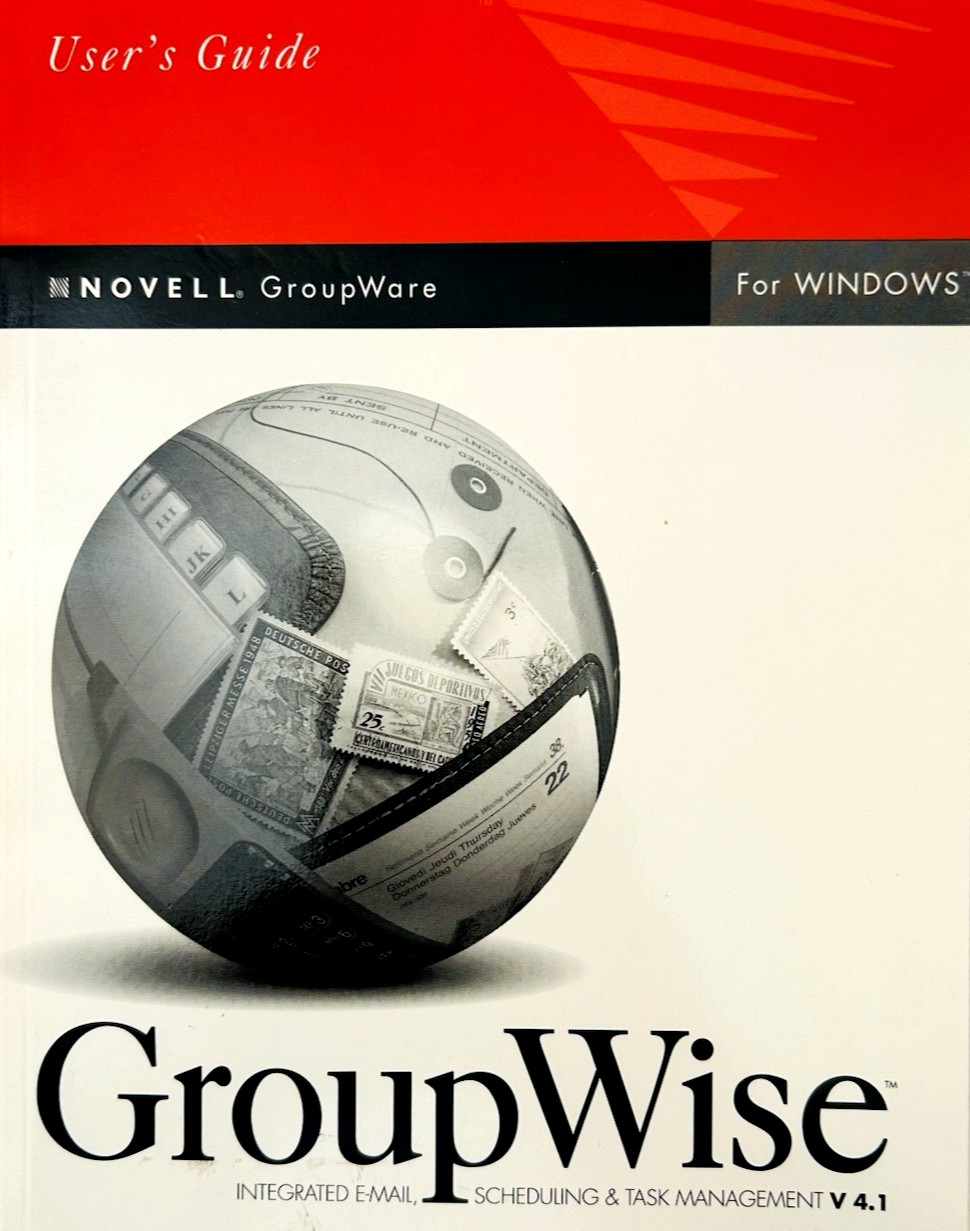 Vtg Novell Groupwise V 4.1 User’s Guide GroupWare For Windows 1994 USA