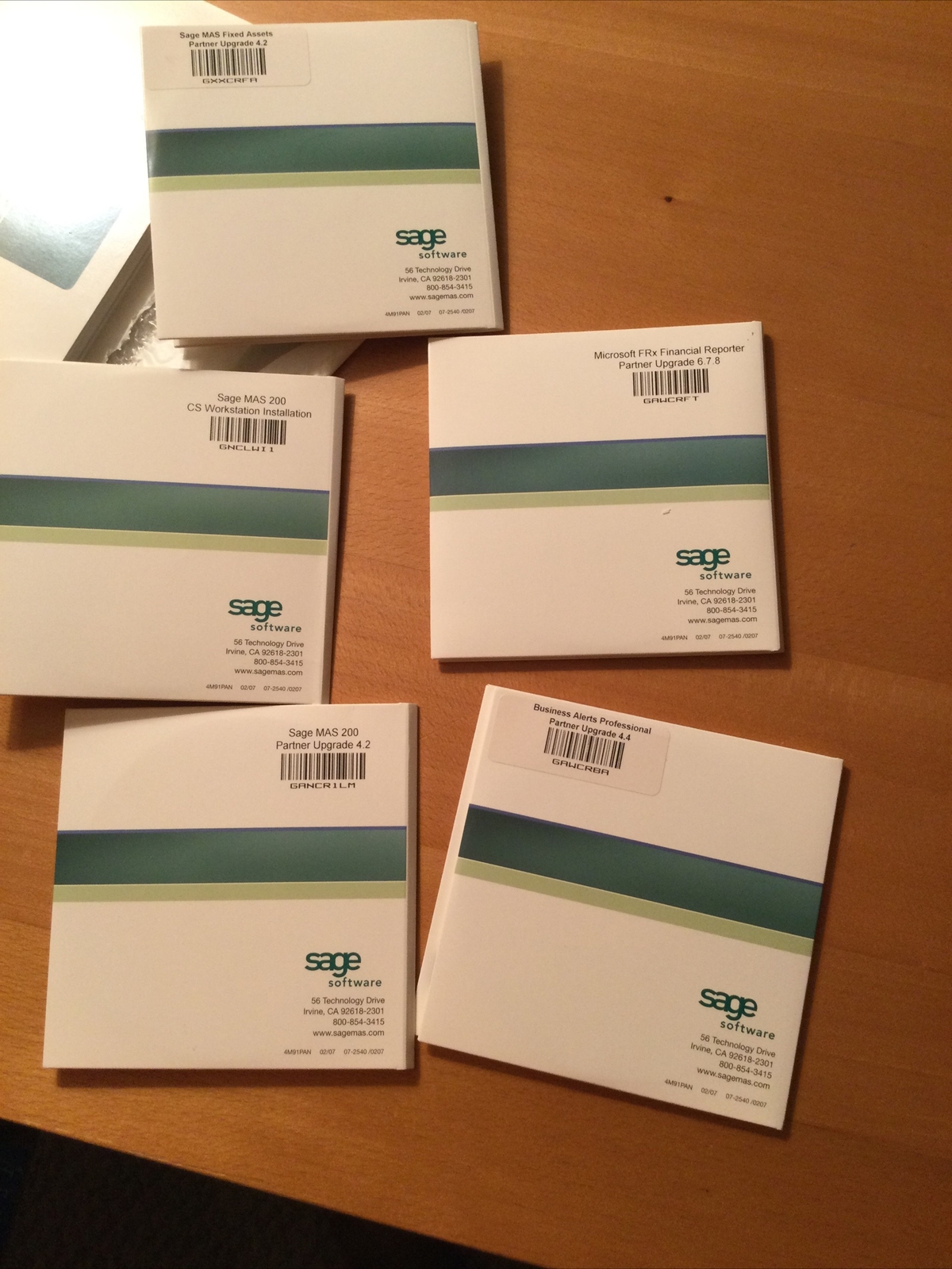 New Sage MAS200 4.2, FA, AlertsPro, FRx, Upgrade Versions, Docs, CDs, Etc