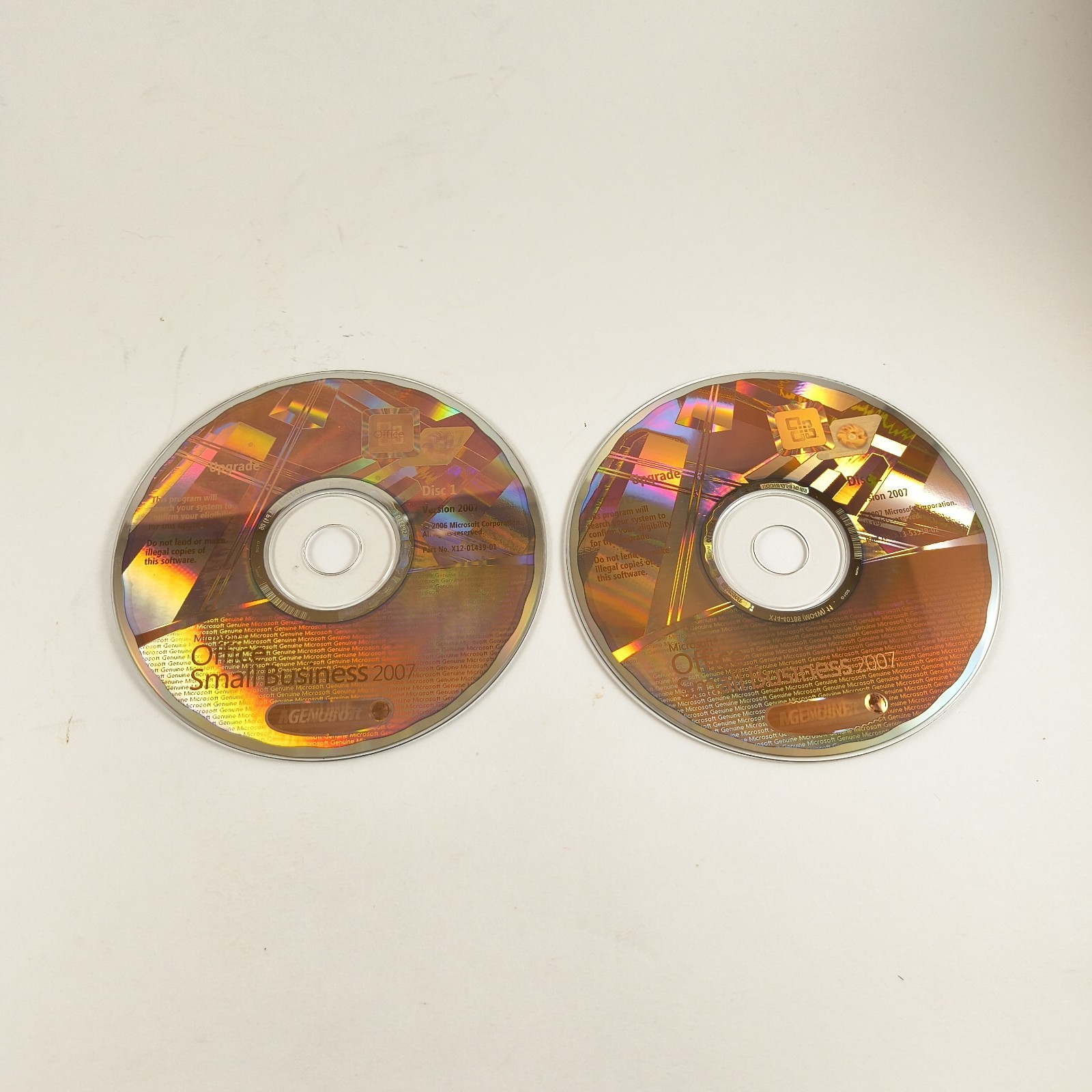 Vintage Microsoft Office Small Business 2007 UPGRADE (2 Discs)