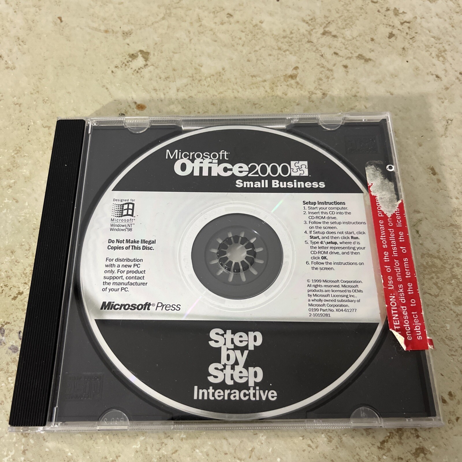 Microsoft Office 2000 Small Business Step by Step Interactive CD-ROM Disc