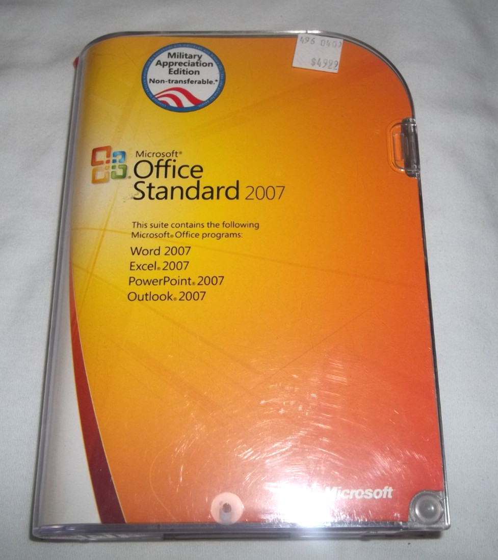 Retail Microsoft Office Standard 2007 w/ Product Key Word Excel PowePoint