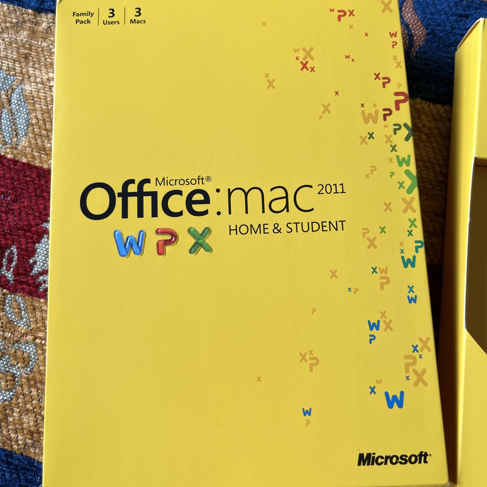 MS Microsoft Office MAC 2011 Home and Student Family Pack For 3 users with key