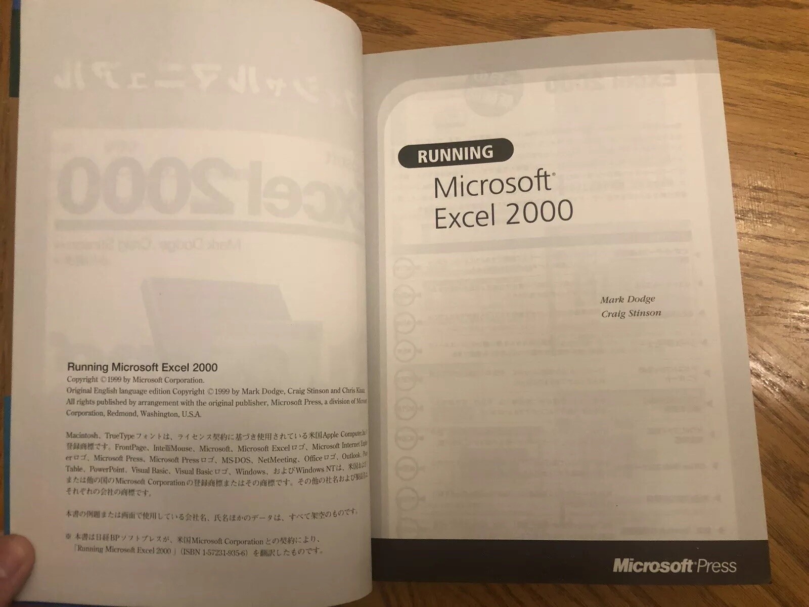 Microsoft Excel 2000 Training Book, Japanese Or Chinese By Mark Dodge