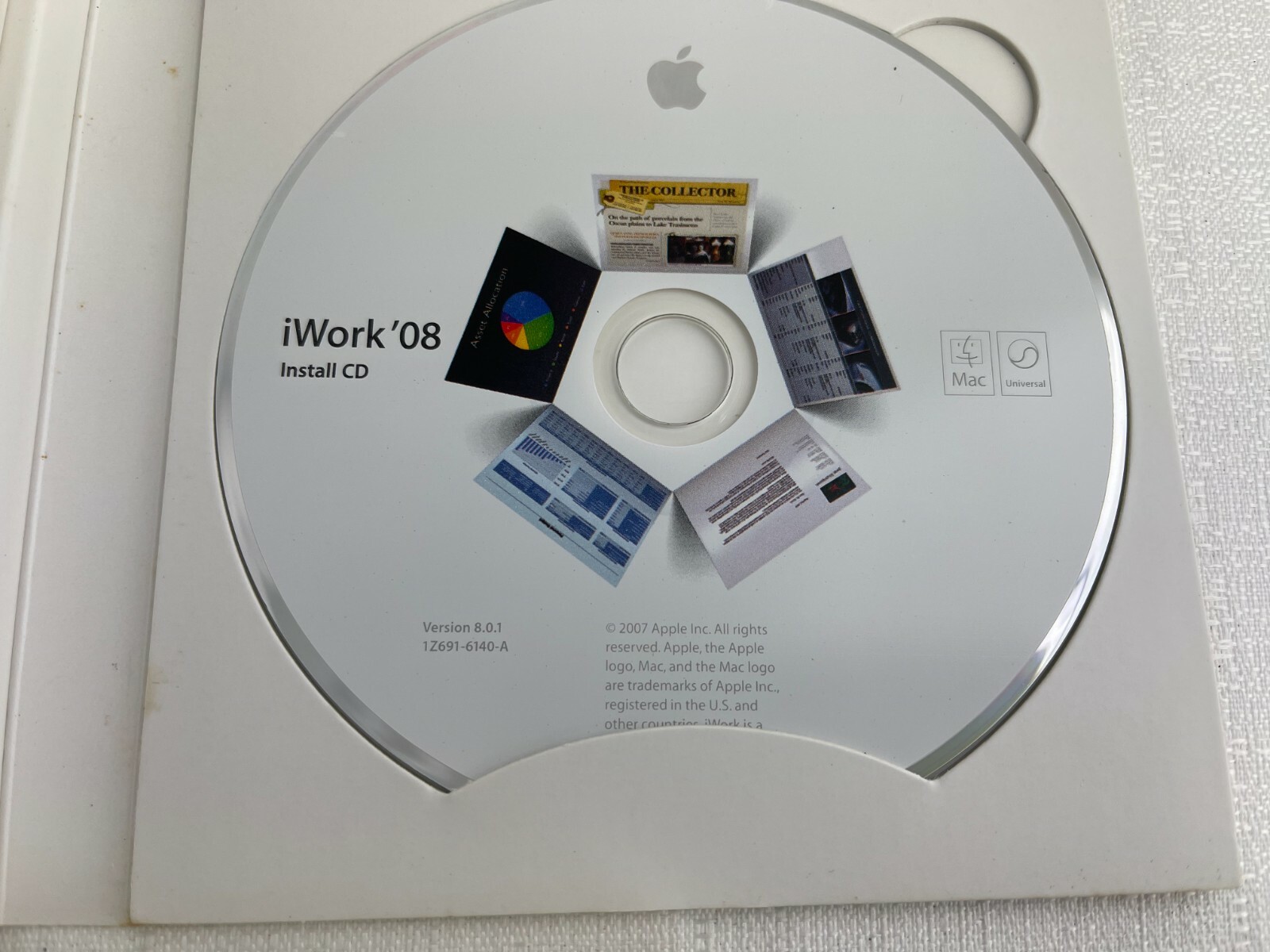 iWork 08 Mac Apple Keynote Pages Numbers Software Package MA790Z/A