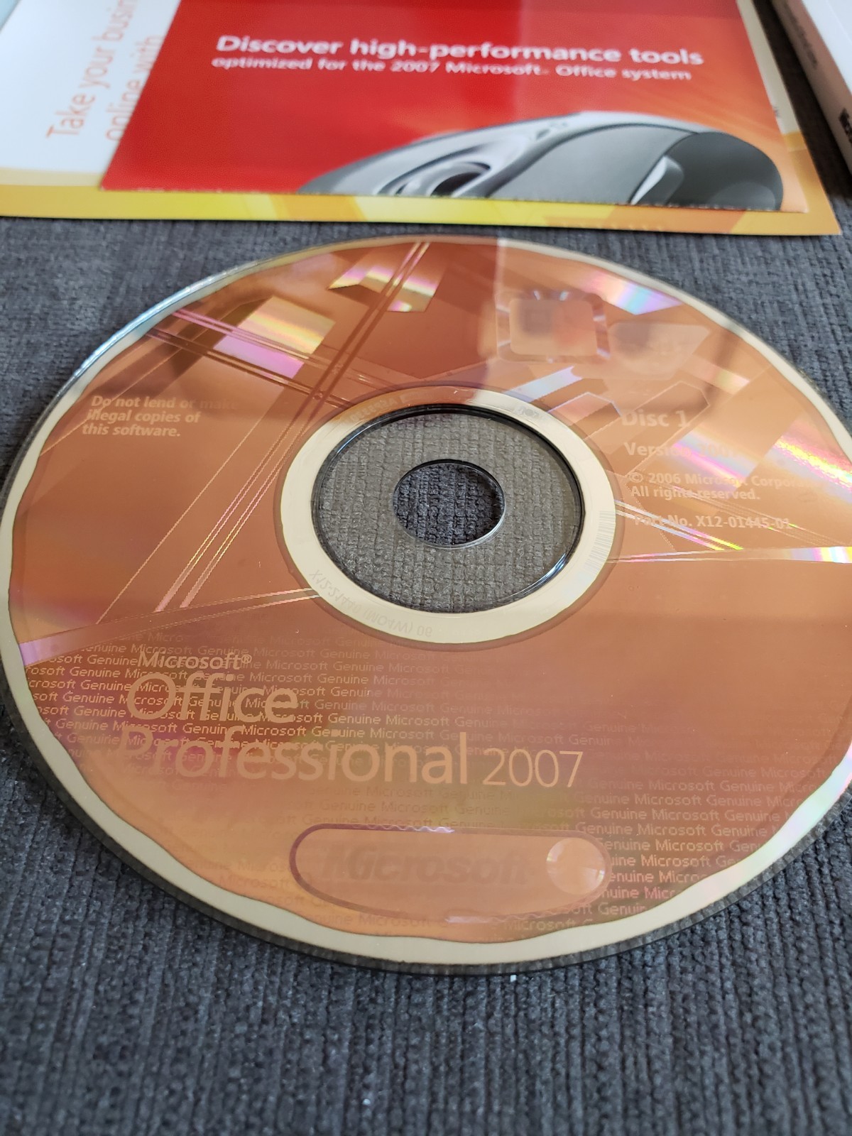 Microsoft Office 2007 Professional Full English Retail Version MS Pro Employee