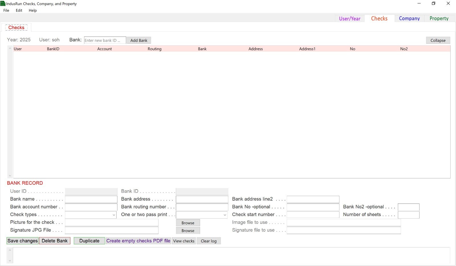 IndusRun check printing software Windows + free manage companies and properties