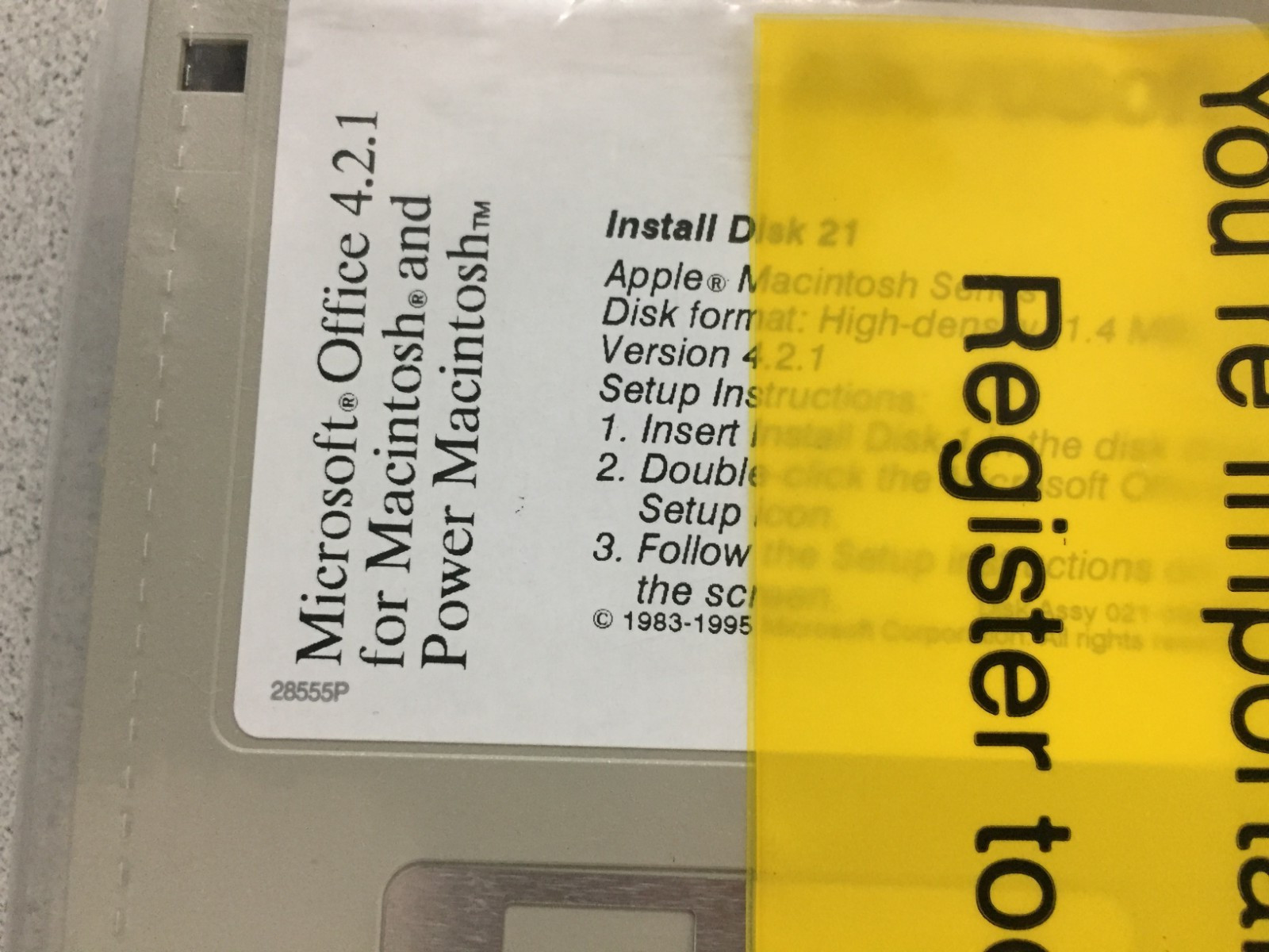 Unopened Microsoft Office 4.2.1 Apple Power Macintosh 34 disks , 1995