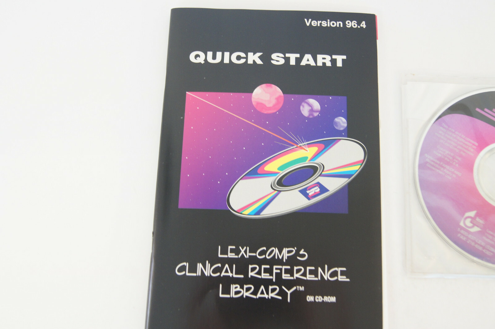 Lexi-Comp’s Clinical Reference Library 1996 CD-Rom Version 96.4 PC Software
