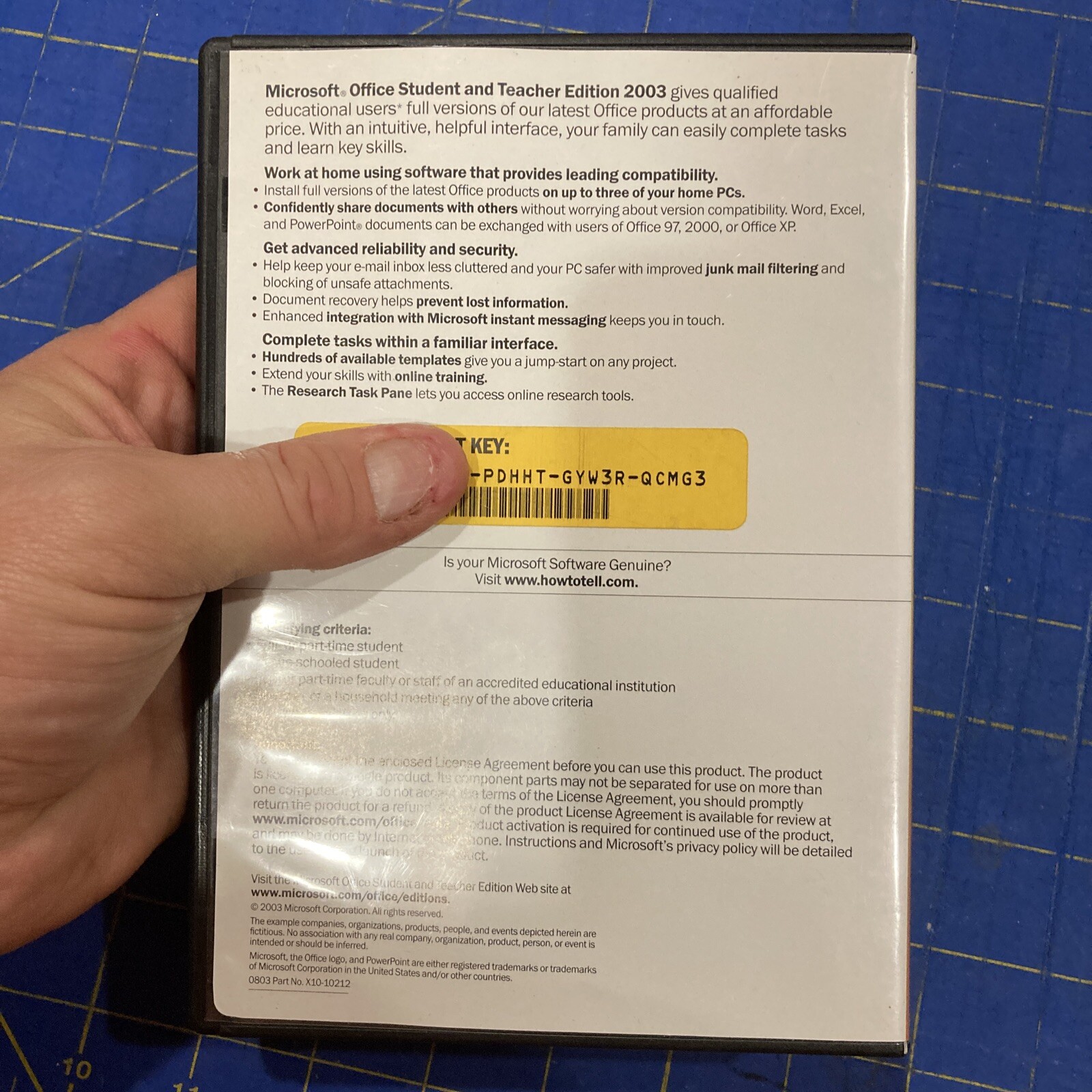 Microsoft Office Student and Teacher Edition 2003 with Product Key