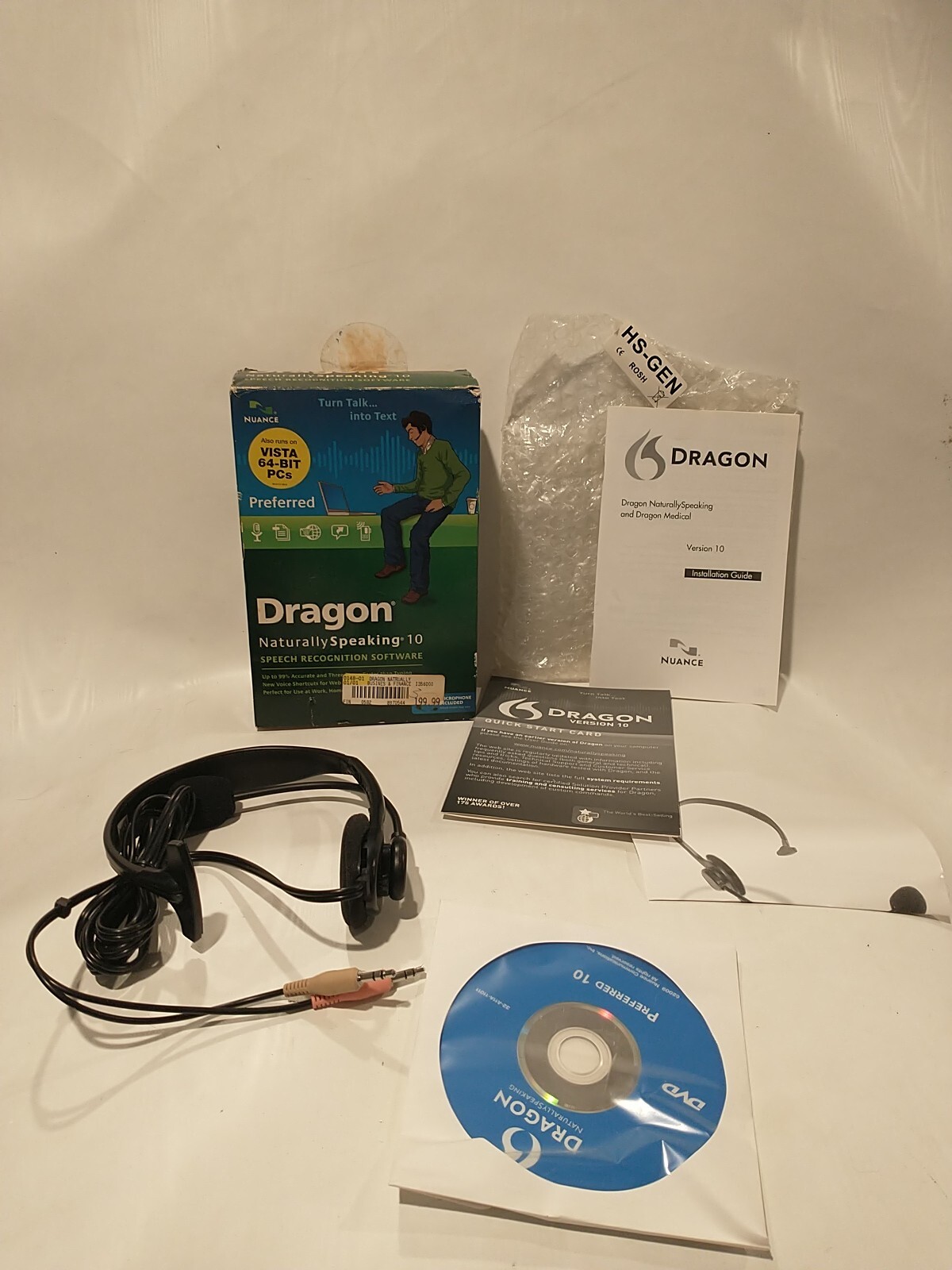 NUANCE DRAGON NATURALLY SPEAKING PREFERRED 10 SPEECH RECOGNITION SOFTWARE-NUANCE