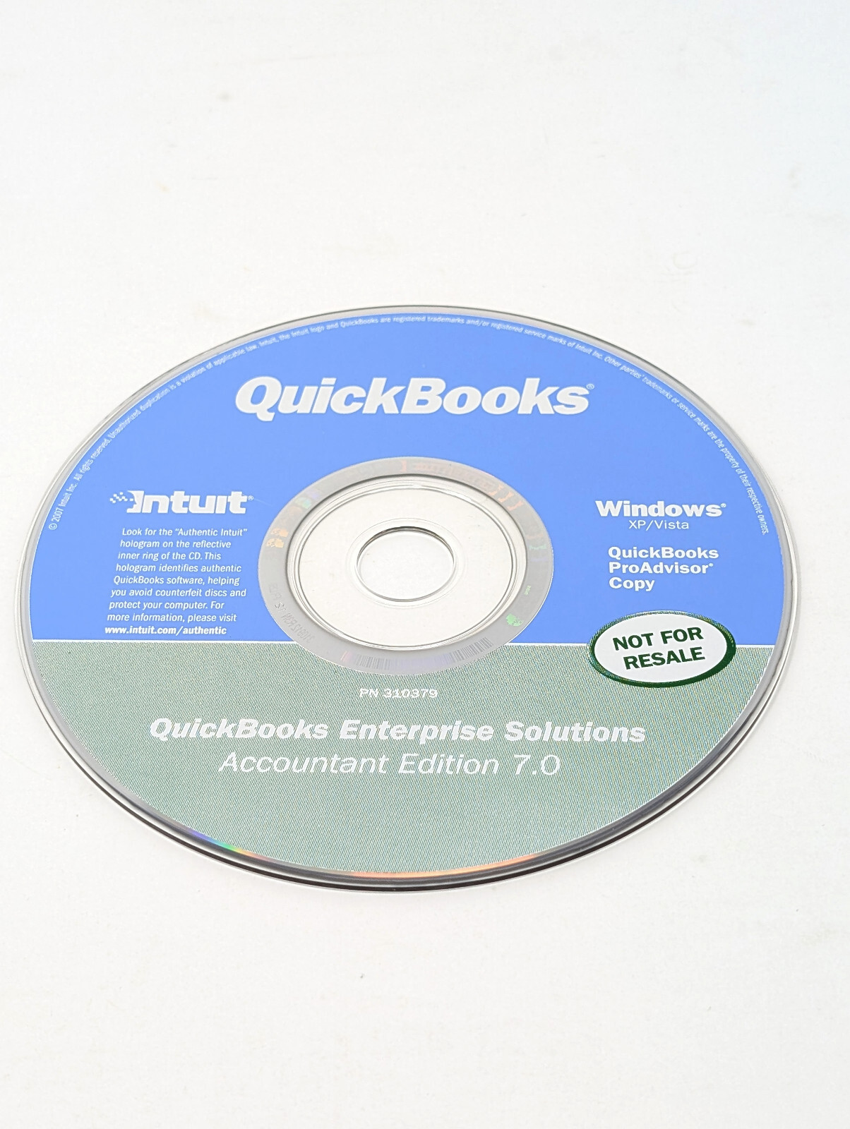 Intuit QuickBooks Enterprise Solutions Accountant 7.0 Windows Vista/XP Disc Only