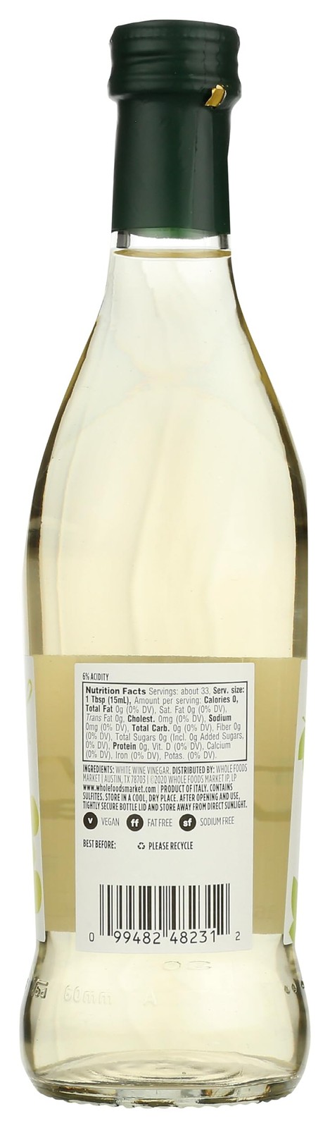 365 by Whole Foods Market, White Wine Vinegar, 16.9 fl Fl Oz (Pack of 1)