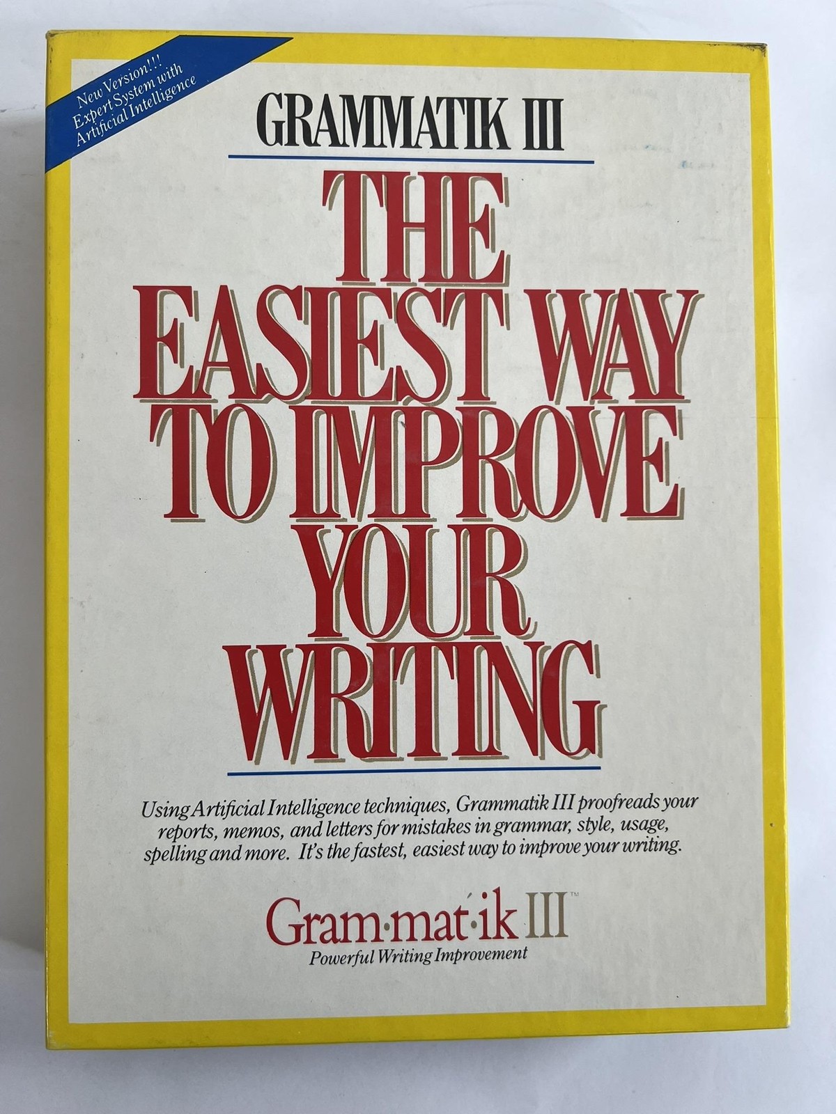 Vintage Grammatik III Reference Software DOS 5.25 Floppy Writing Utility 1988