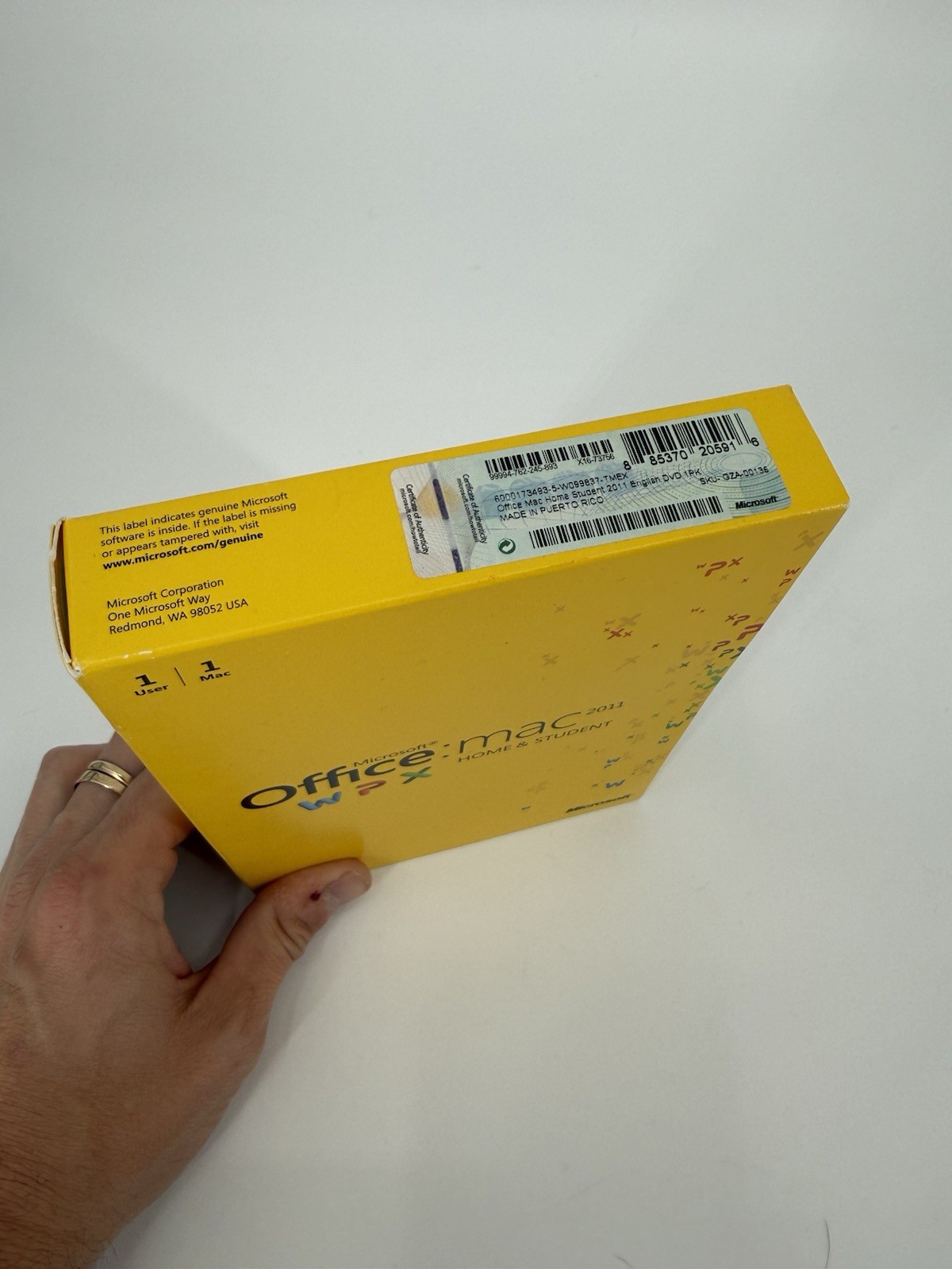 Microsoft Office for Mac Home and Student 2011 Key 1 Owner