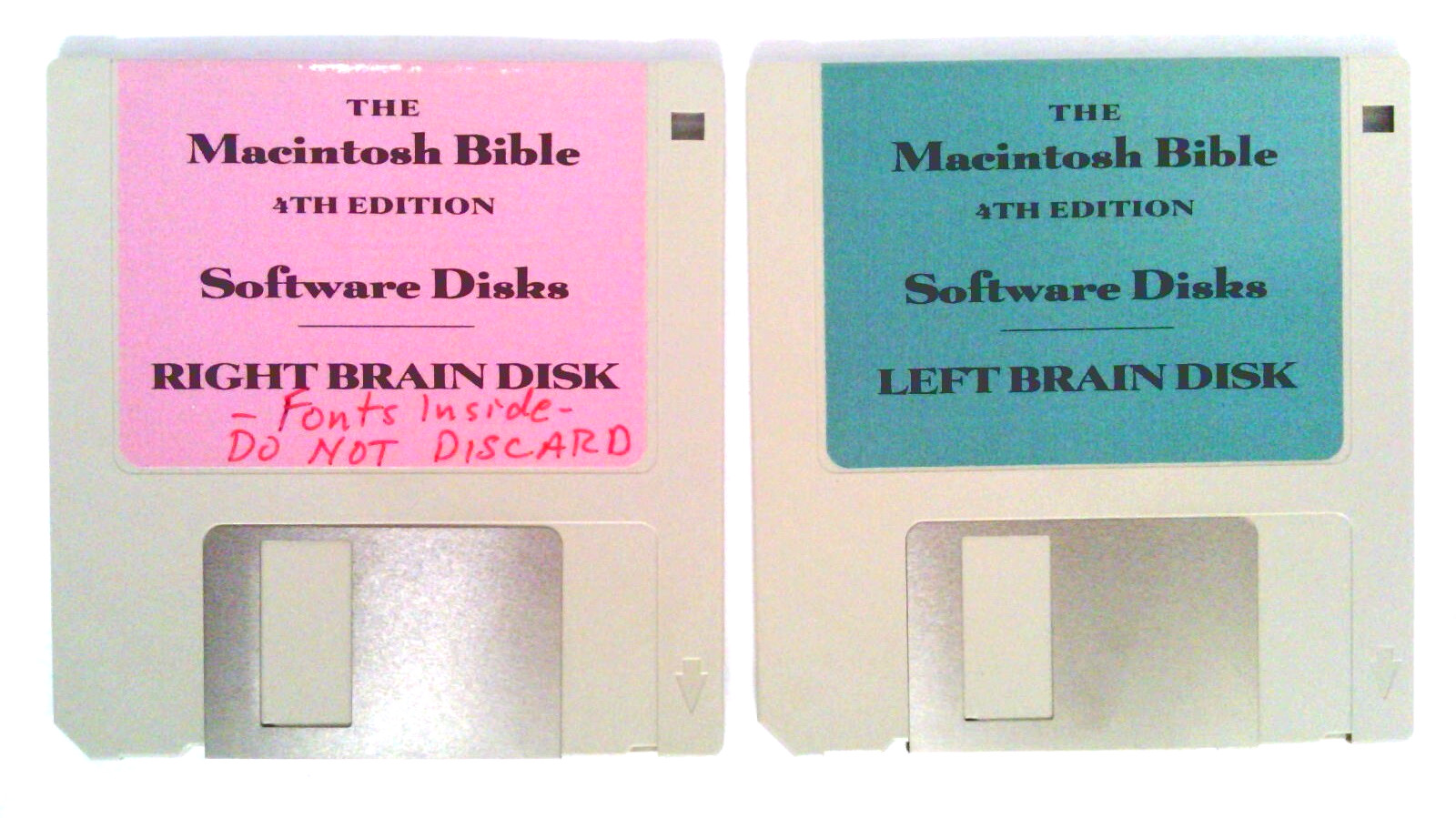 ✅ Macintosh Bible~Forth Edition~Left & Right~Macintosh~1992~3.5″ Floppy Disks